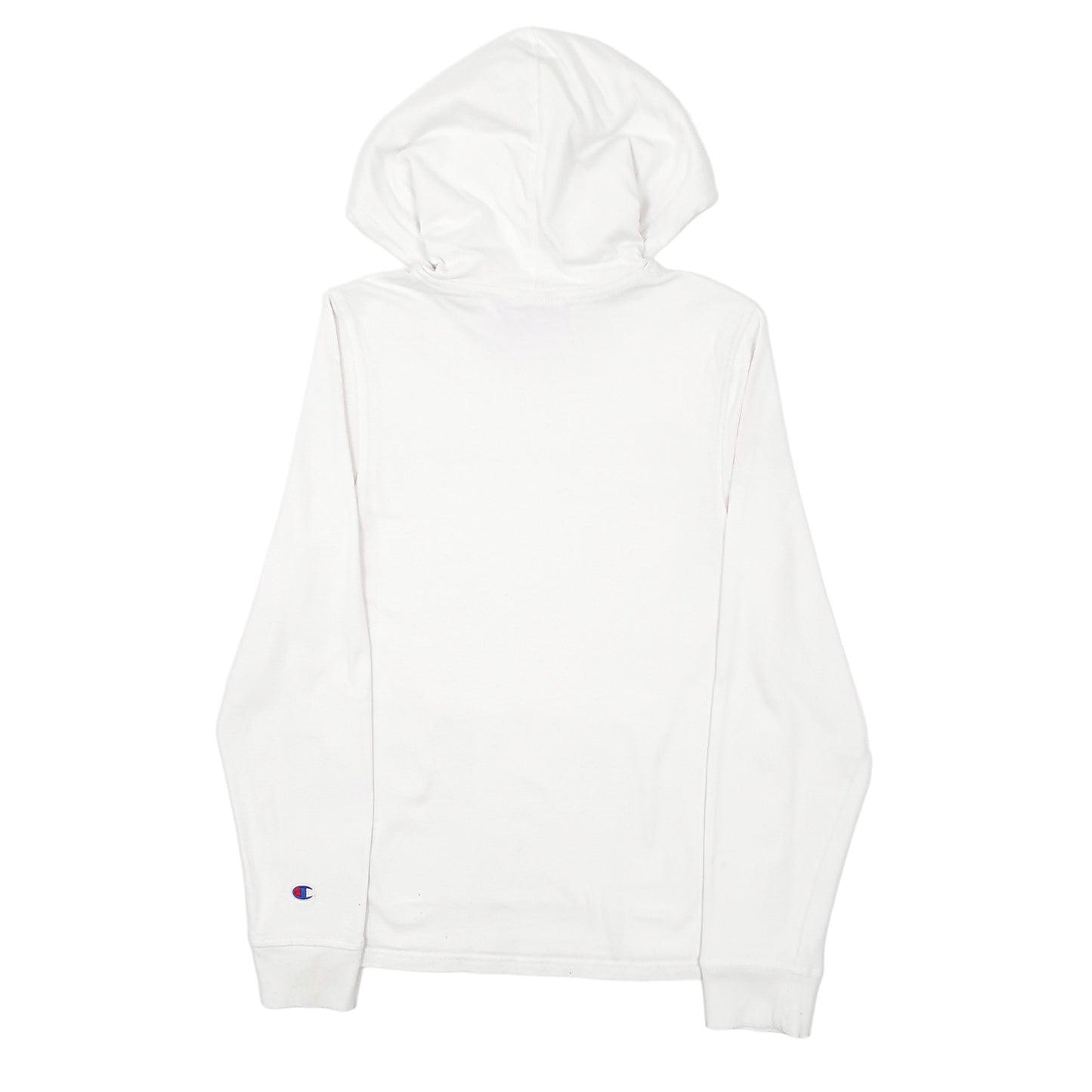Mens White Champion Spellout Lightweight Hoodie Jumper