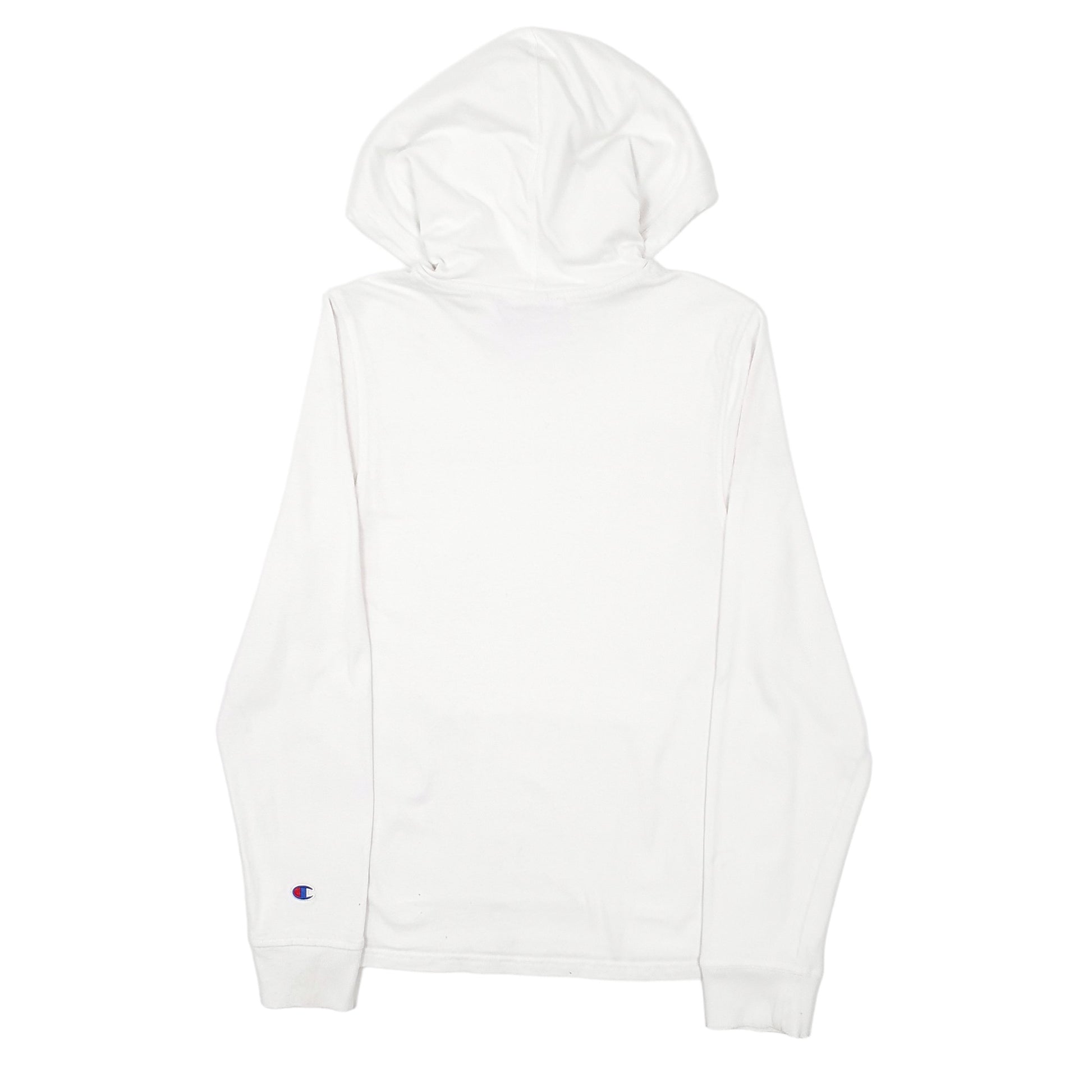 Mens White Champion Spellout Lightweight Hoodie Jumper