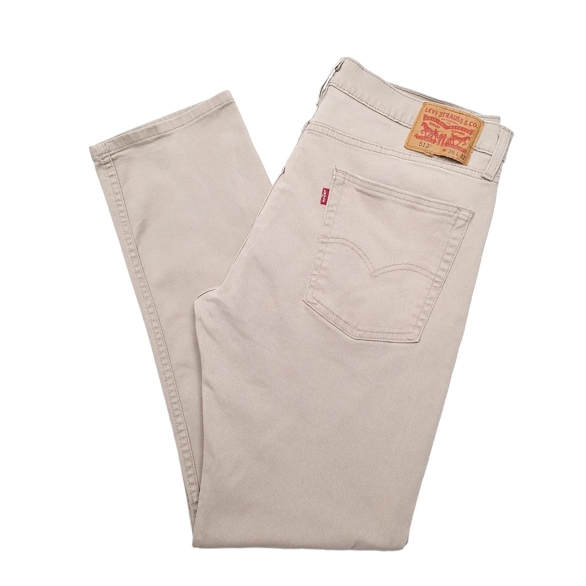 Mens Beige Levis  513 JeansW36 L32