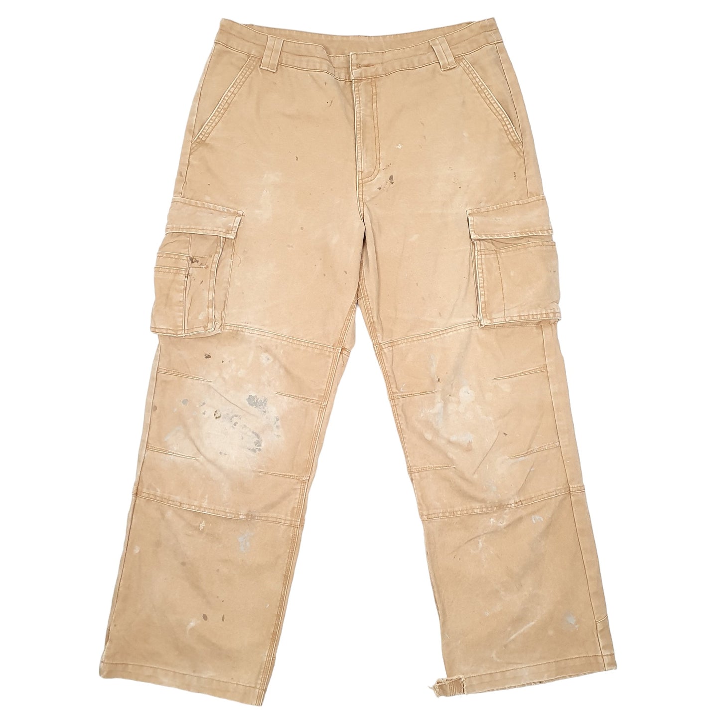 Mens Tan Dickies Carpenter Work Utility Cargo Trousers
