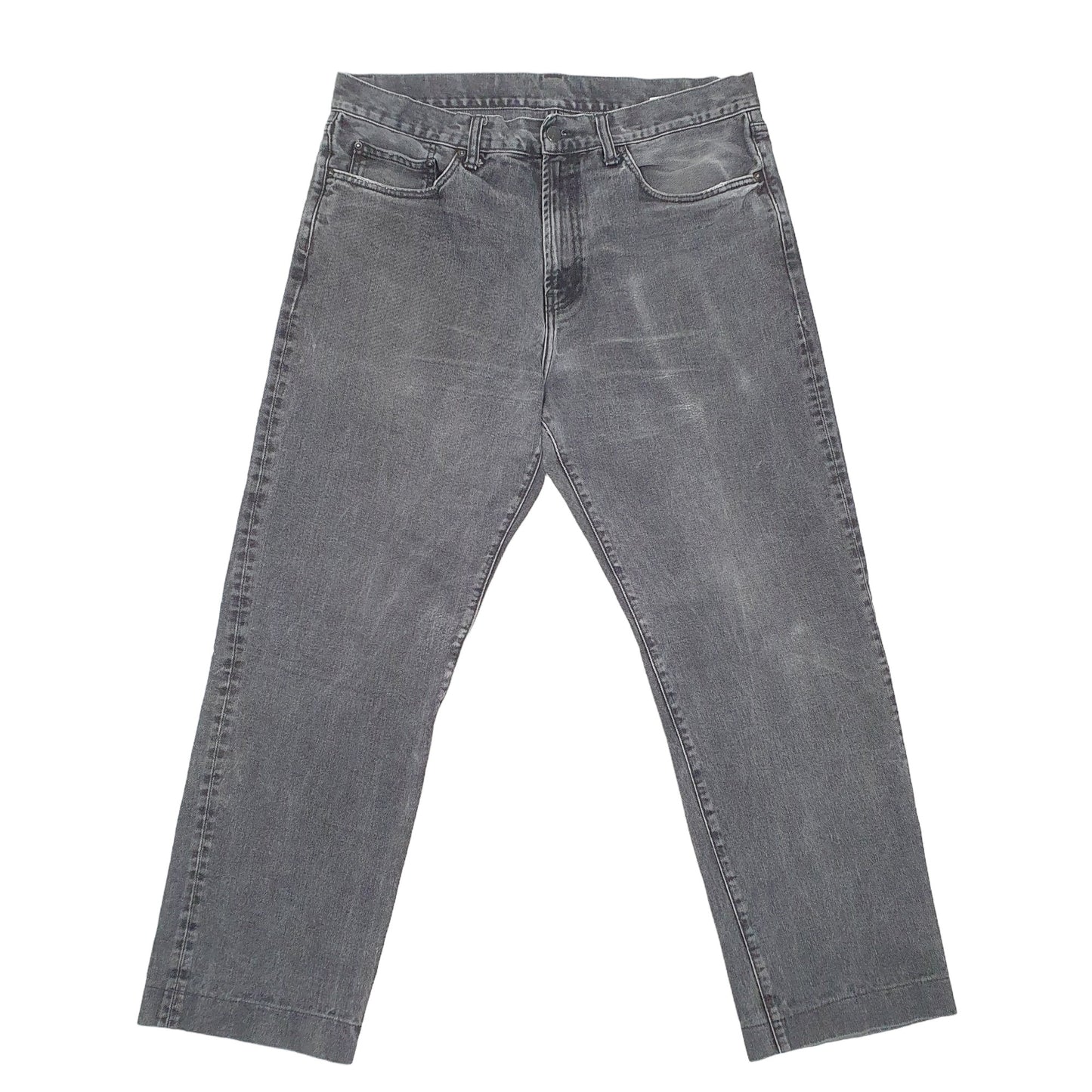 Mens Grey Carhartt Tapered WIP Pontiac Pant Casual JeansW36 L30