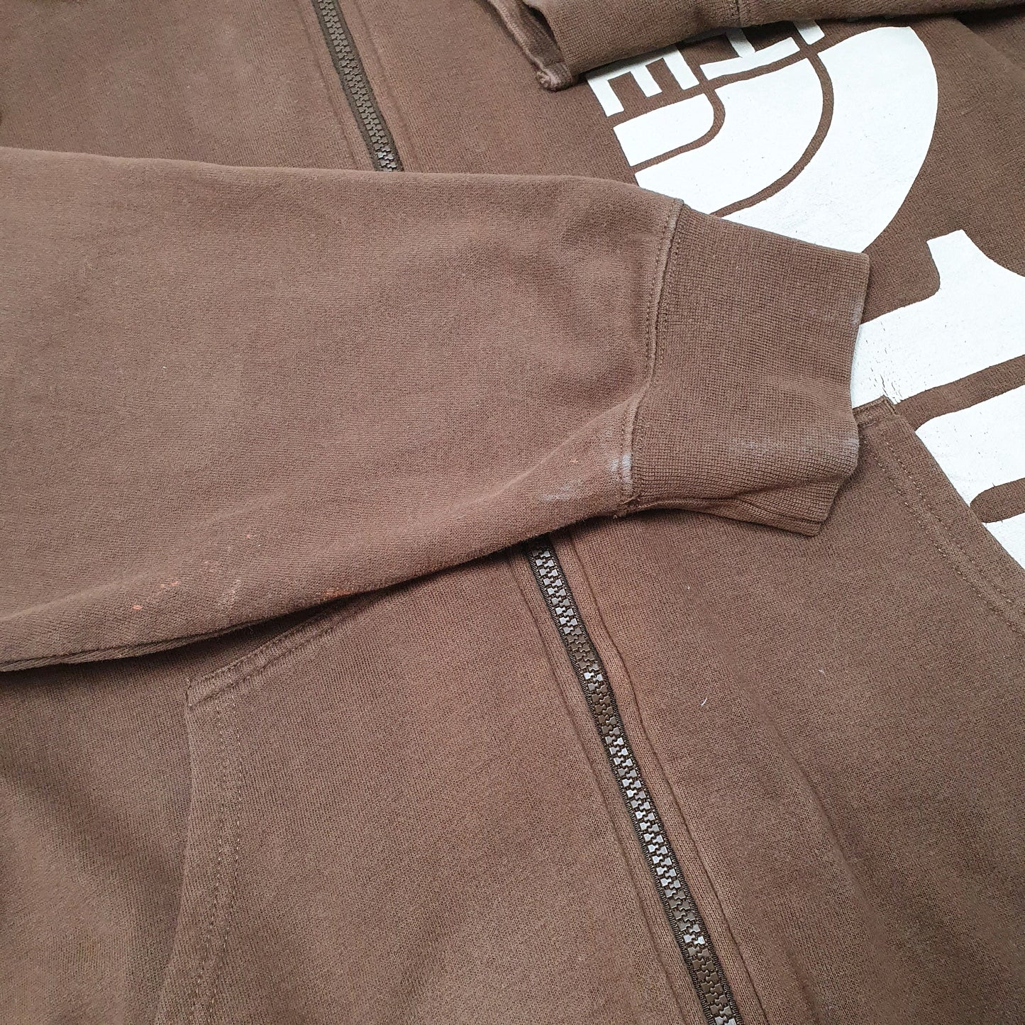 Mens Brown The North Face Hoodie 1968 Full Zip Jumper