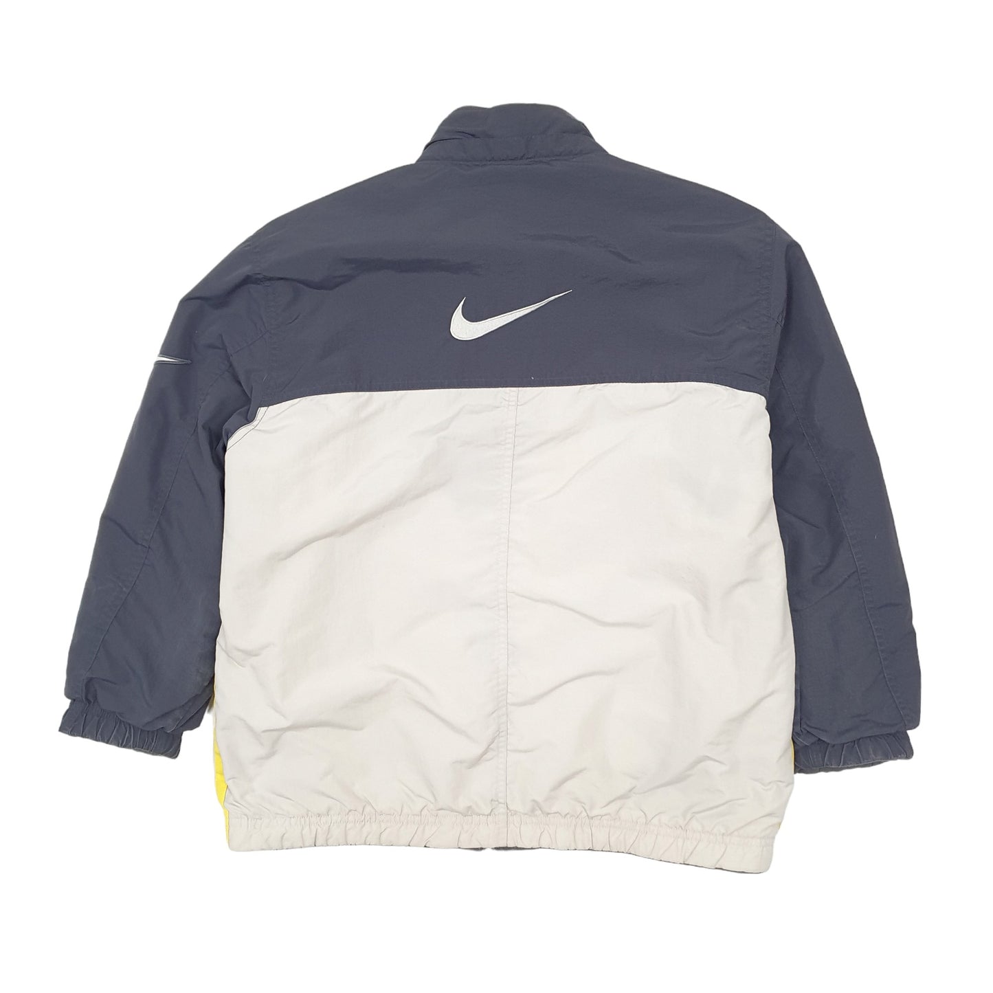 Womens Grey Nike Vintage 2000s Y2K Reversible Spellout Dungaree Coat