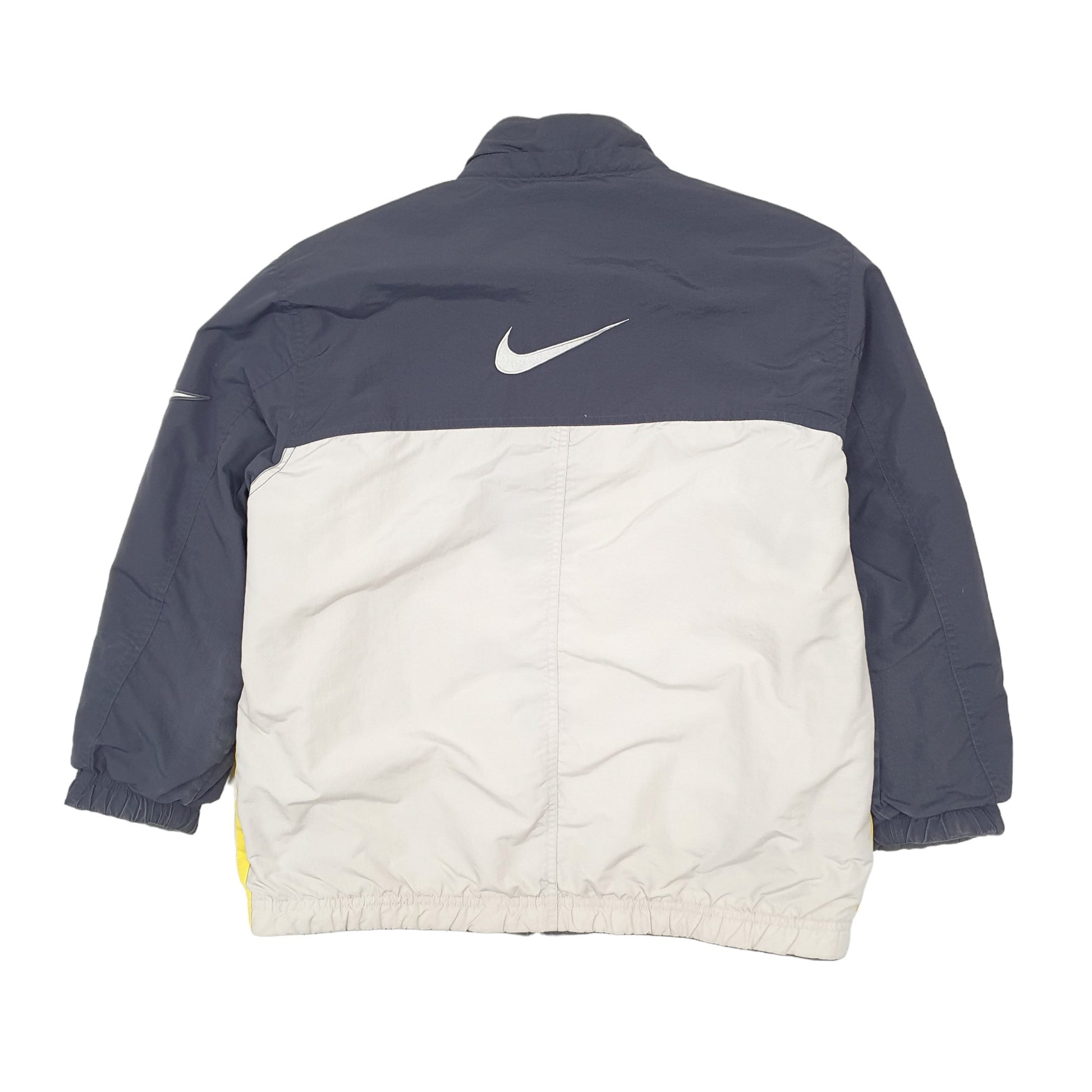 Womens Grey Nike Vintage 2000s Y2K Reversible Spellout Dungaree Coat