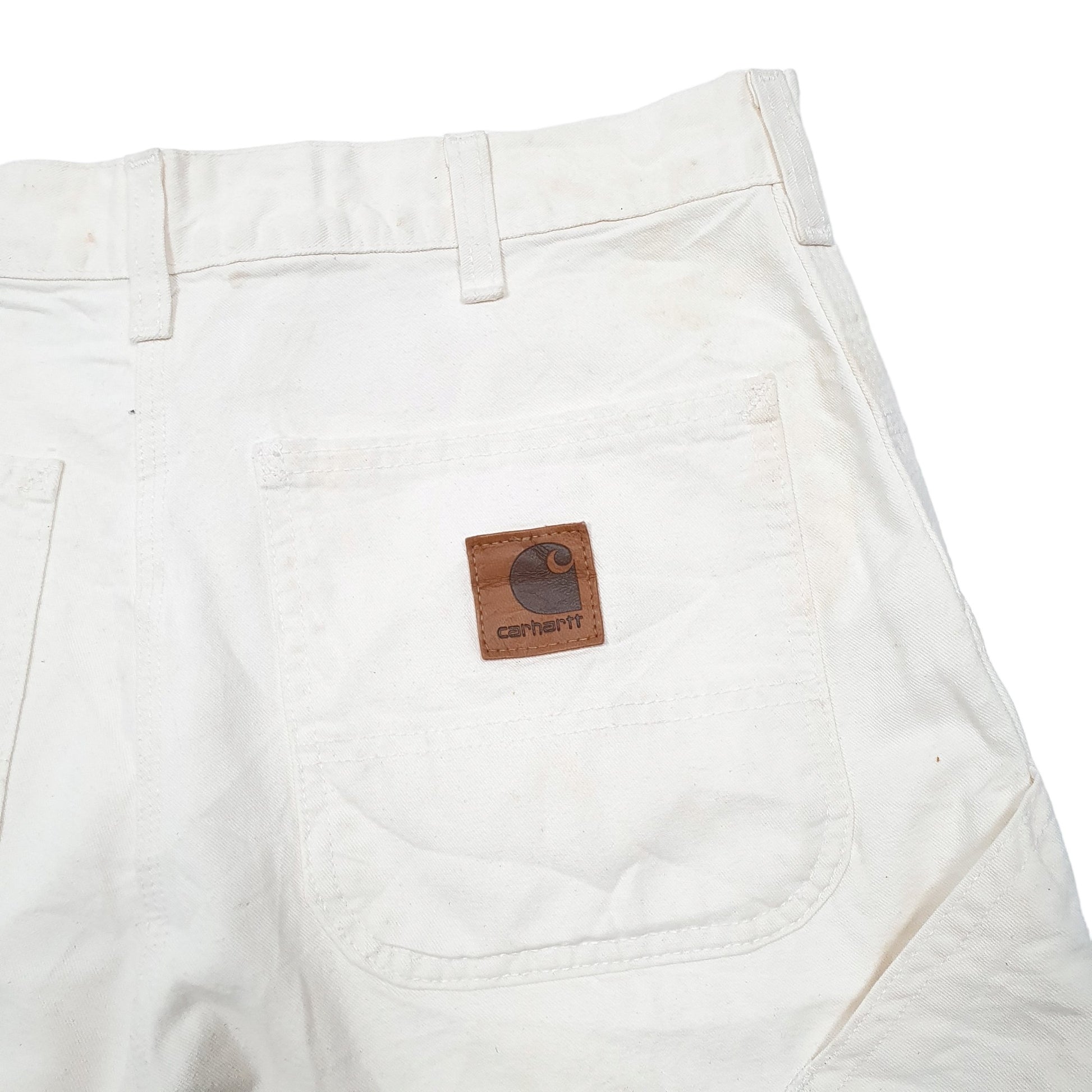 Mens Cream Carhartt  Carpenter Shorts