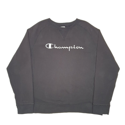 Womens Black Champion  Crewneck Jumper