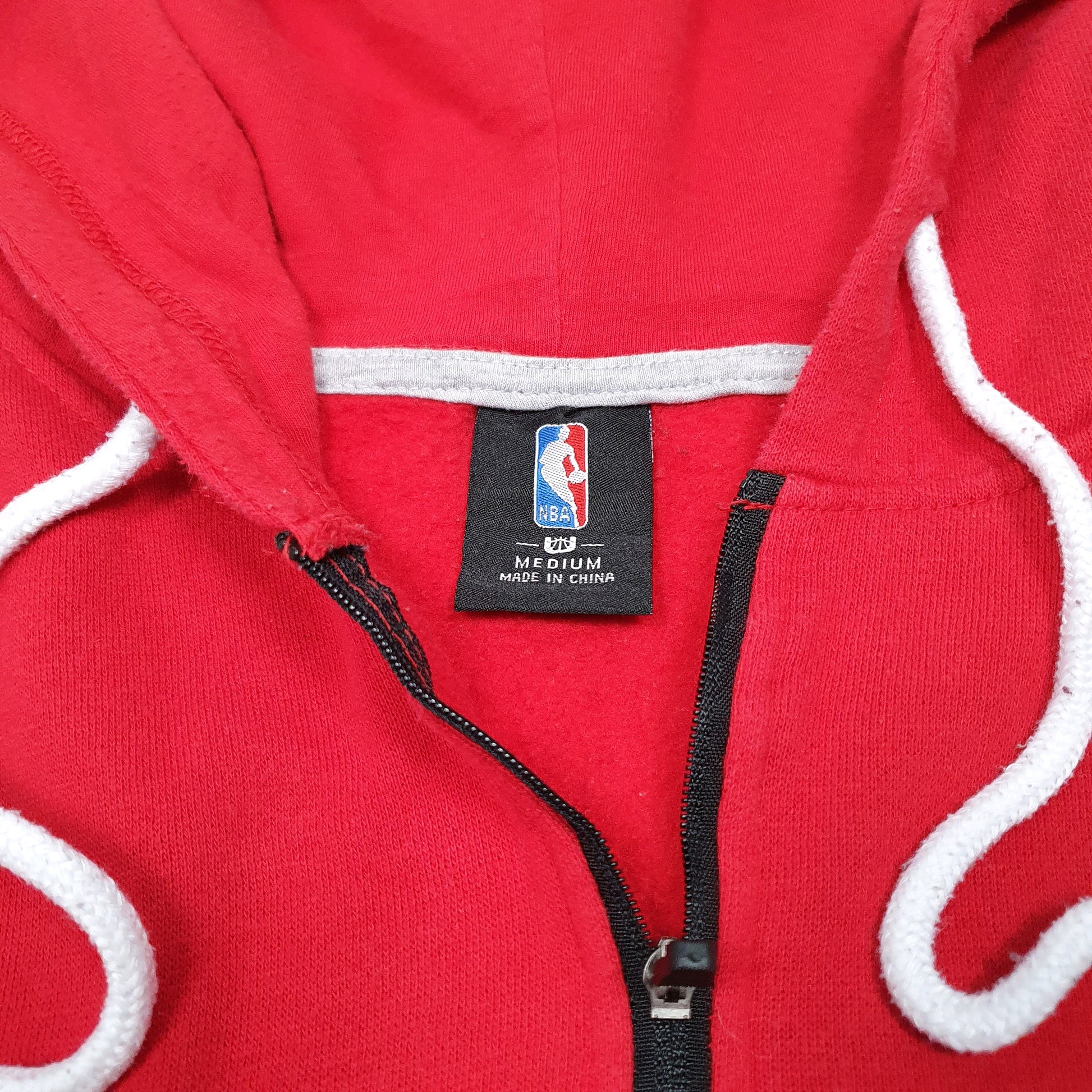 Mens Black NBA Chicago Bulls Basketball Quarter Zip Hoodie Jumper