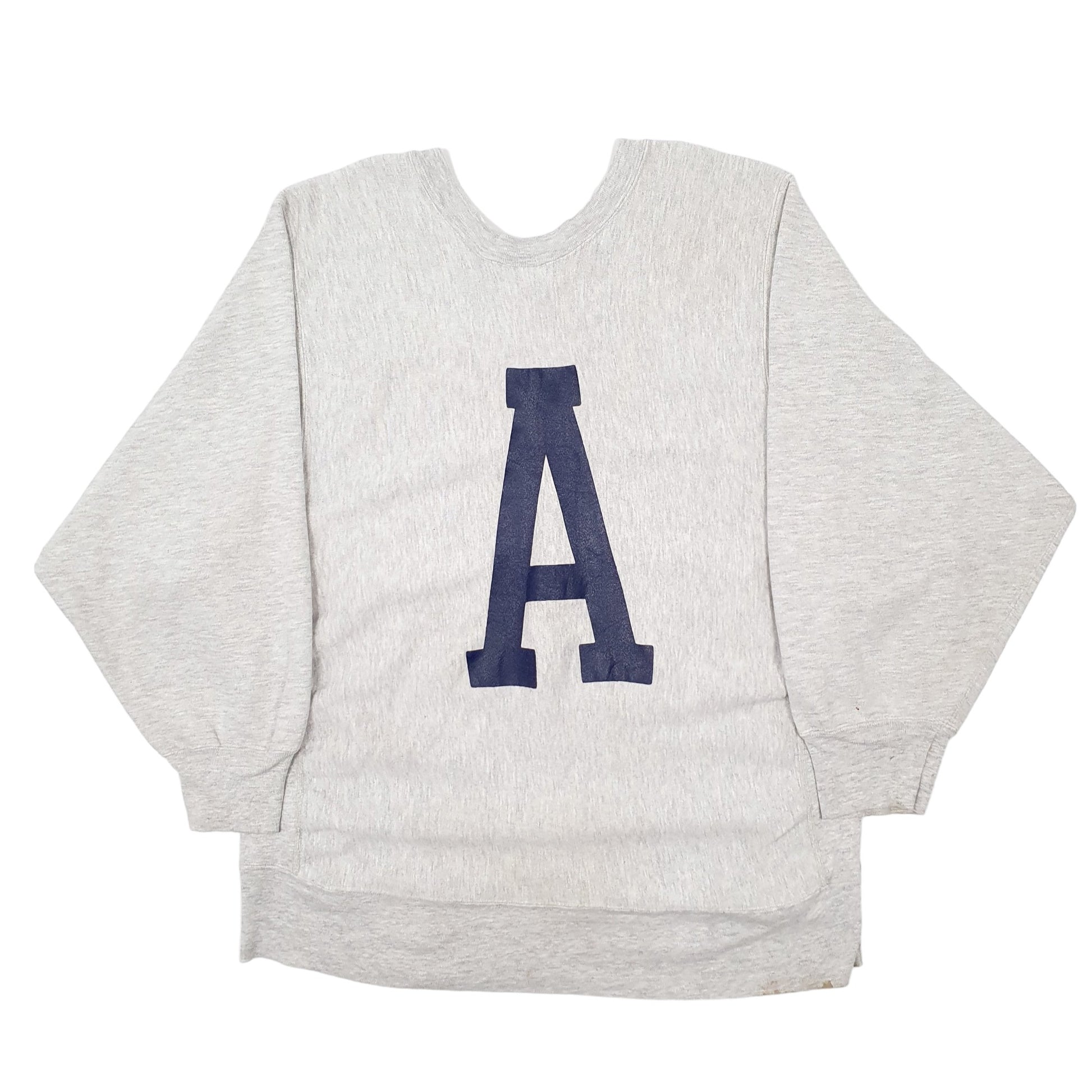 Mens Grey Camber Reverse Weave Vintage 1990s Made in USA Crewneck Jumper