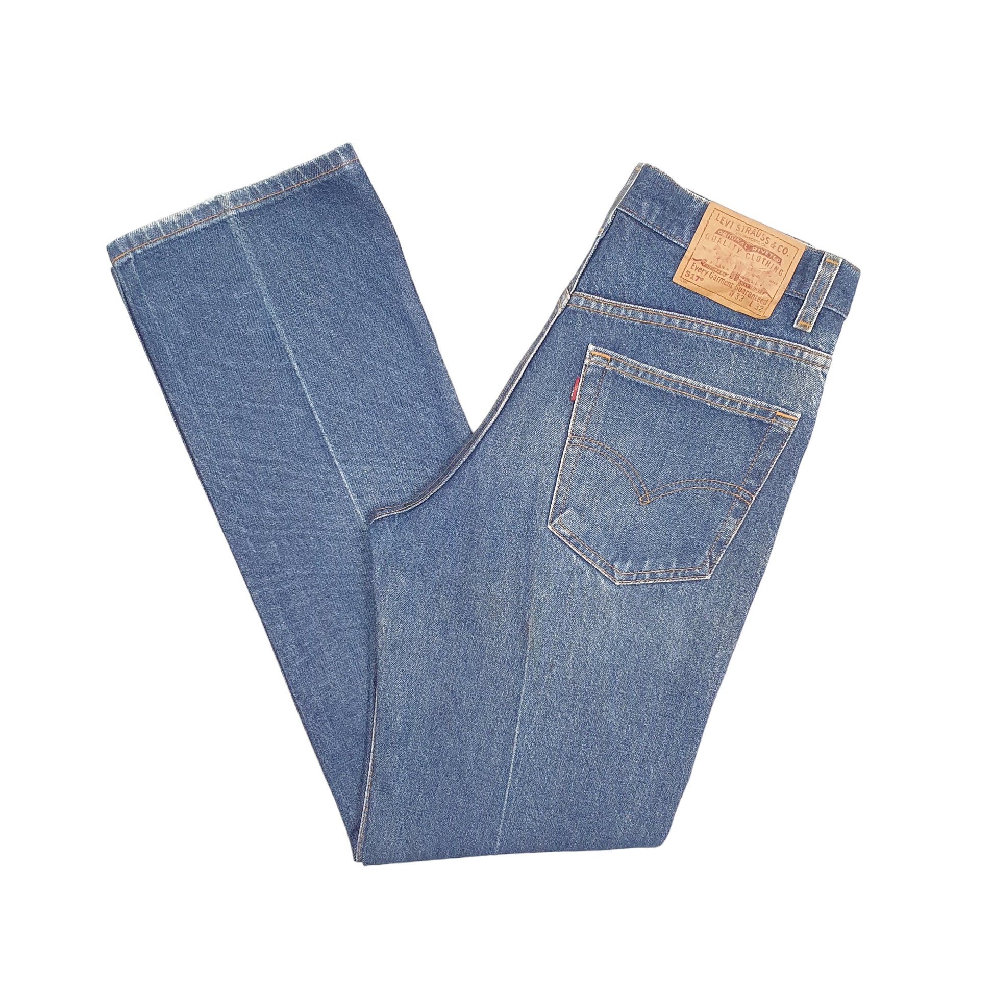 Mens Blue Levis Vintage 1990s Made in USA Starched 527 JeansW33 L32