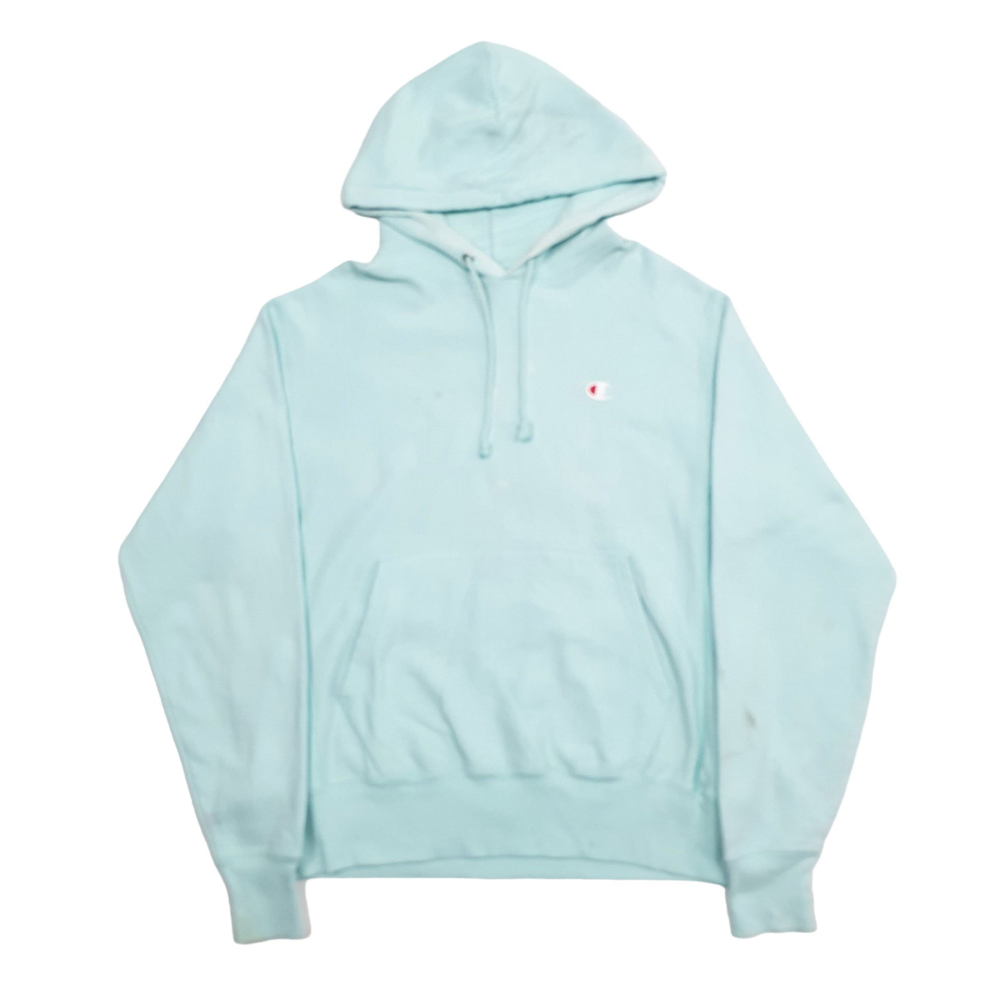 Mens Blue Champion Reverse Weave Hoodie Jumper