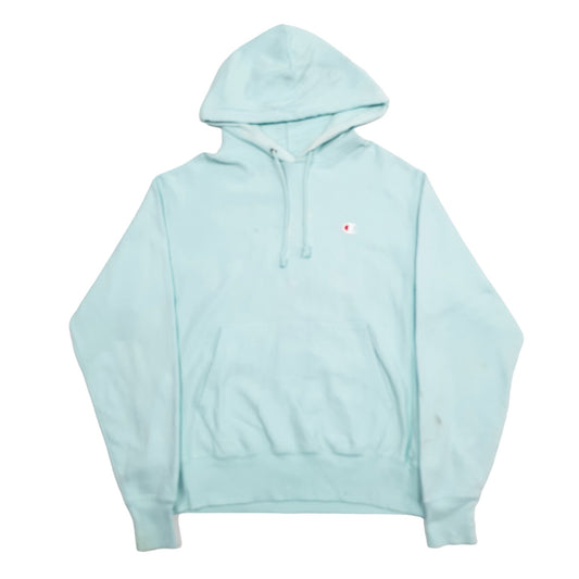 Mens Blue Champion Reverse Weave Hoodie Jumper