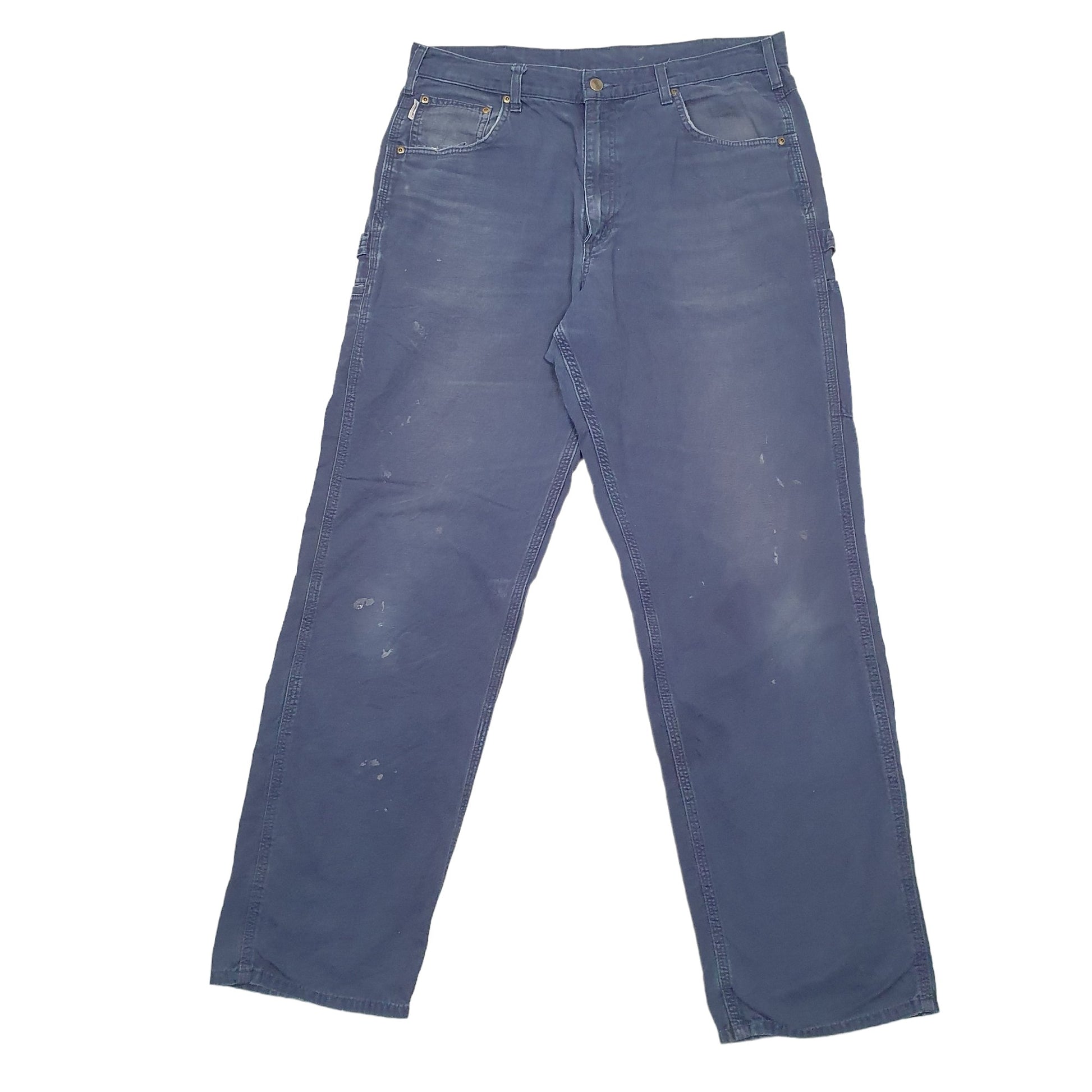 Mens Navy Carhartt B159 Carpenter Trousers