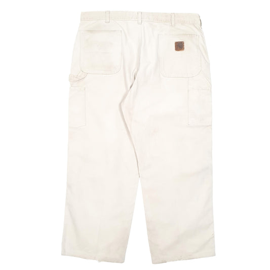 Mens Cream Carhartt  Carpenter Trousers