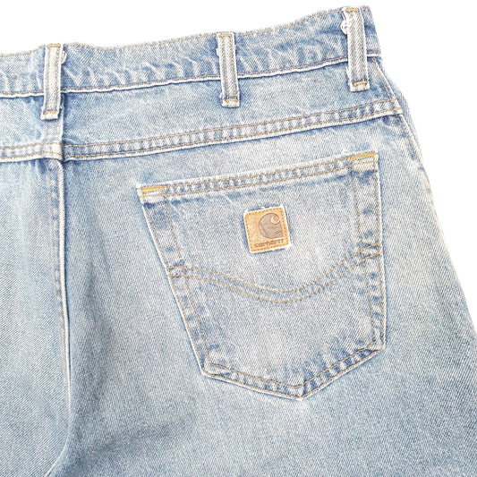 Mens Blue Carhartt Carpenter Denim Shorts
