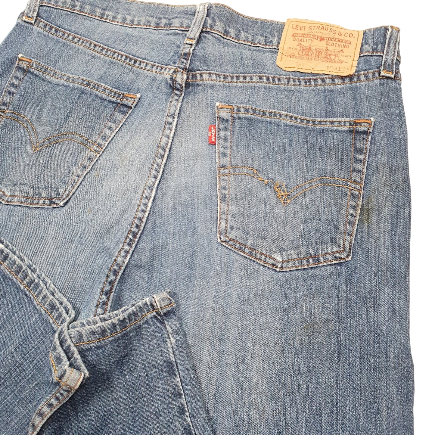 Mens Blue Levis Standard 751 JeansW33 L36