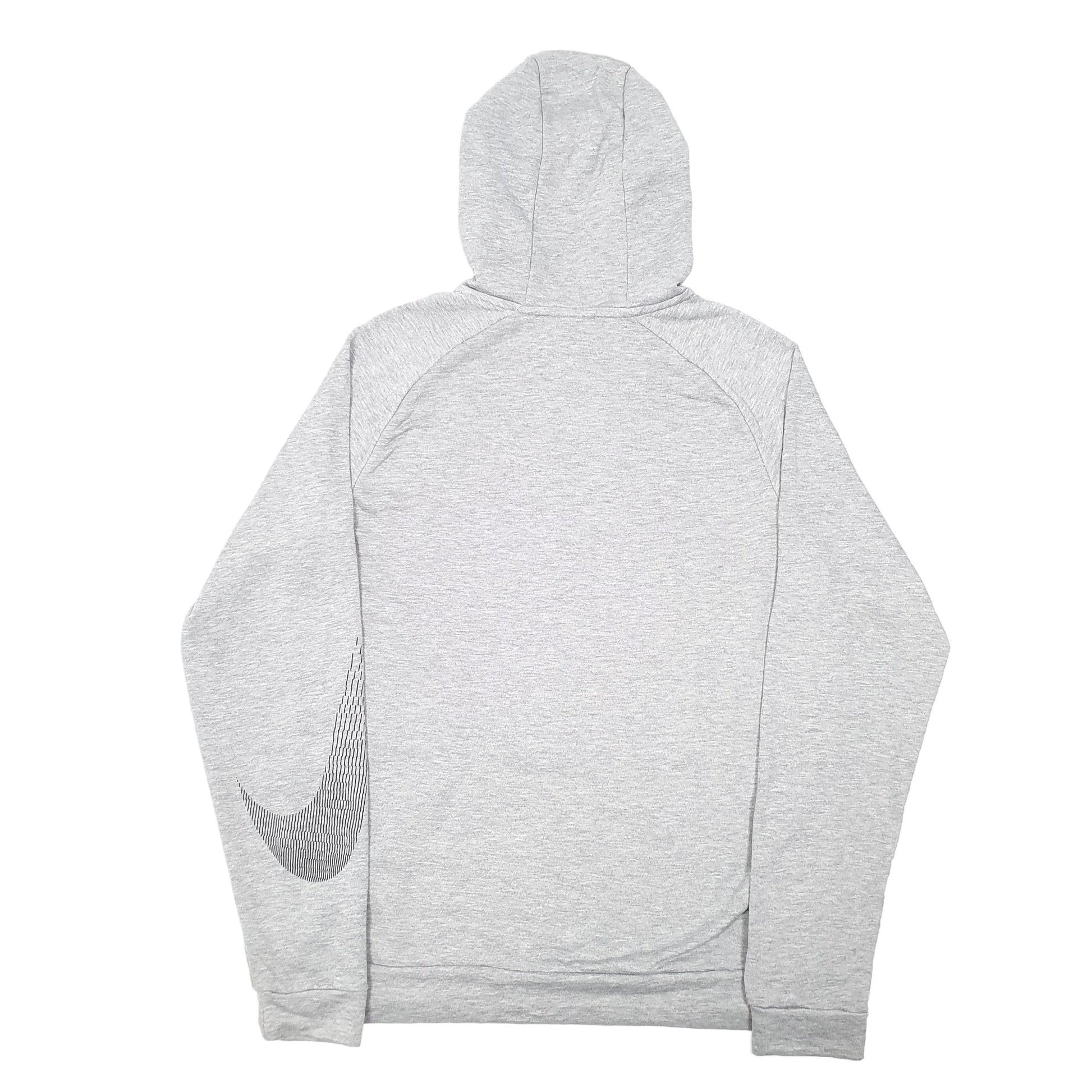 Mens Grey Nike Dri Fit Active Workout Running Hoodie Jumper