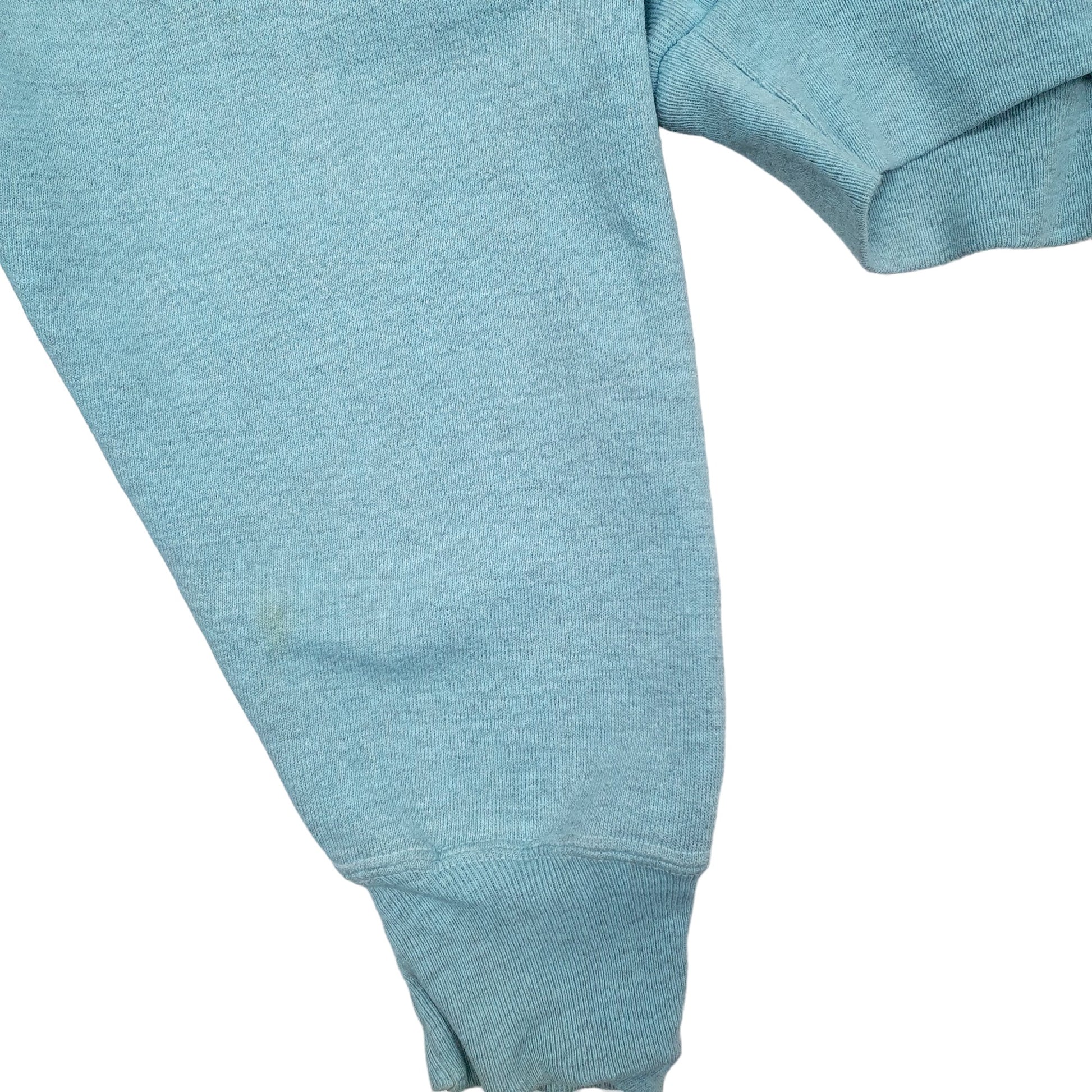 Womens Blue Champion Crop Top Vintage 1990s Reverse Weave USA College Resound Crewneck Jumper