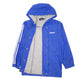 Mens Blue Adidas Vintage Hooded  Coat