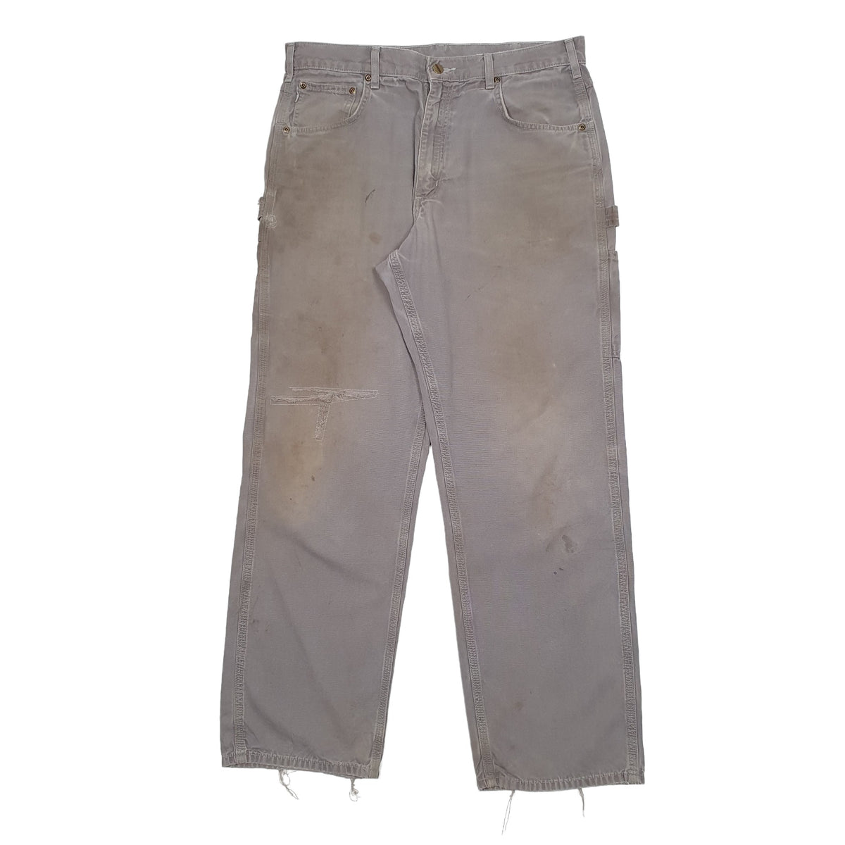 Mens Grey Carhartt B159 Carpenter Trousers