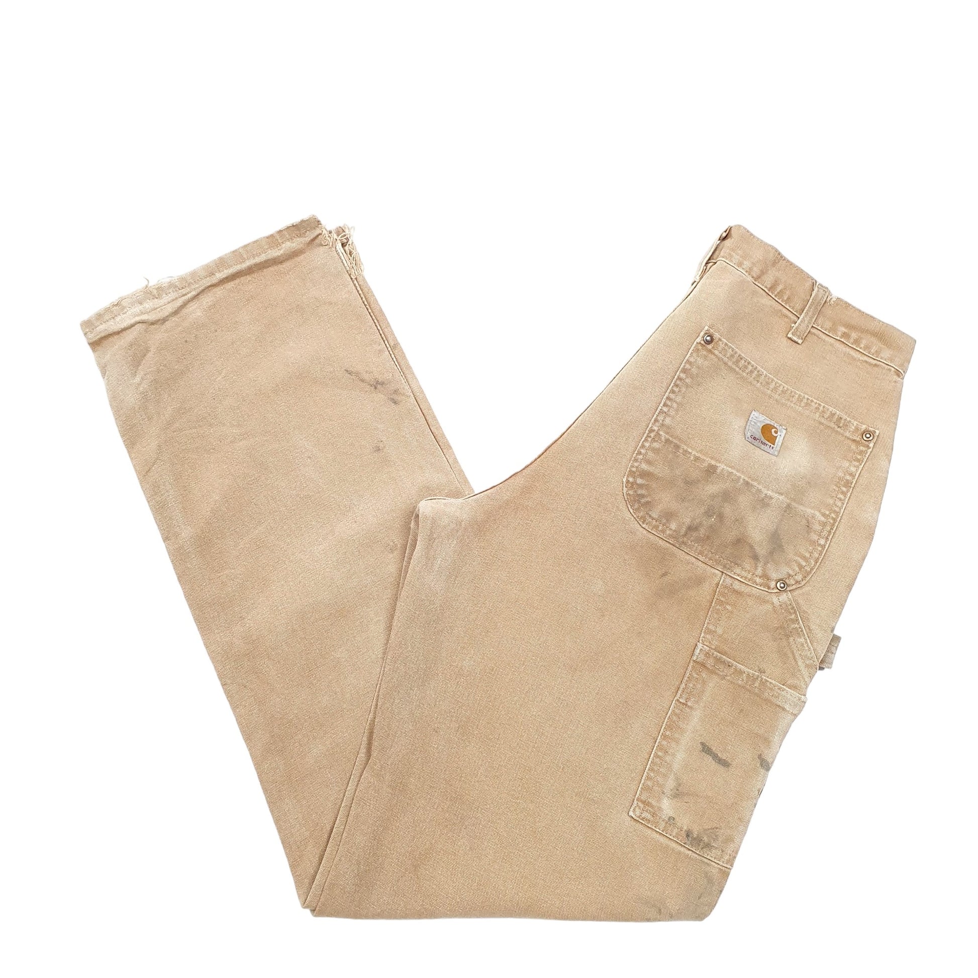 Mens Tan Carhartt B01 Double Knee Carpenter Trousers