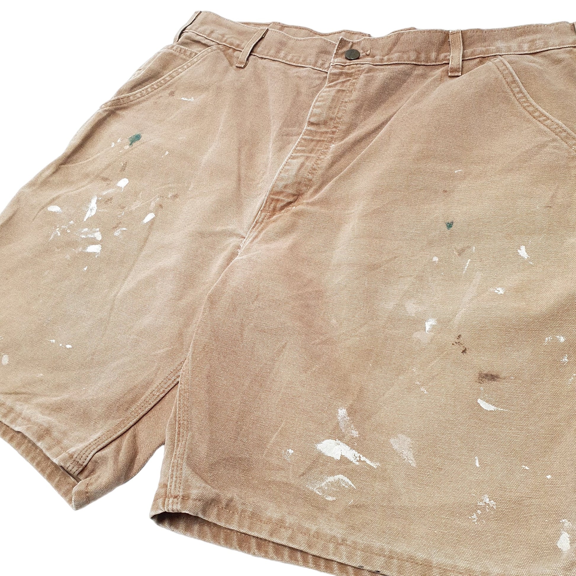 Mens Tan Carhartt B25 Made In USA Carpenter Shorts