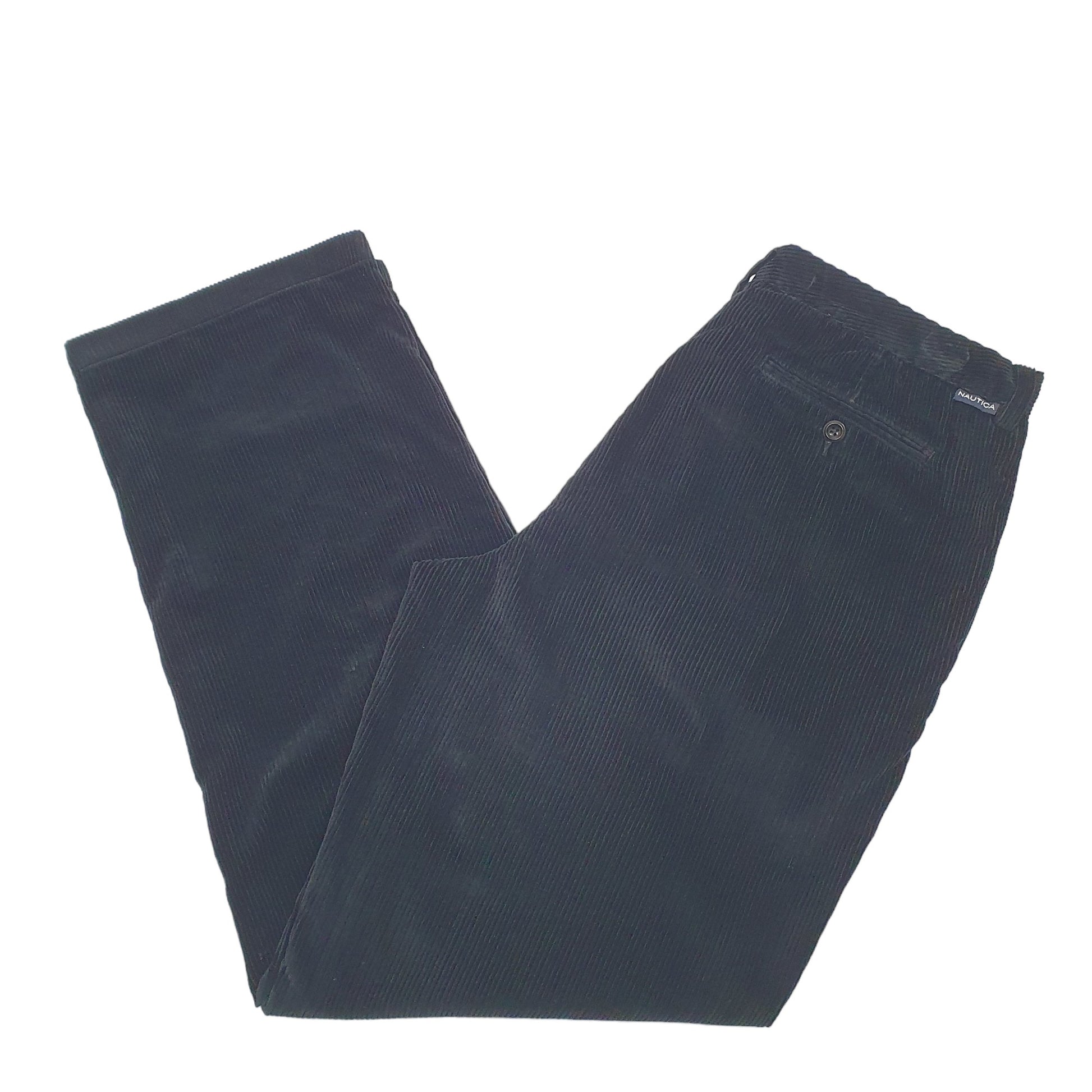 Mens Black Nautica Clipper Corduroy Trousers