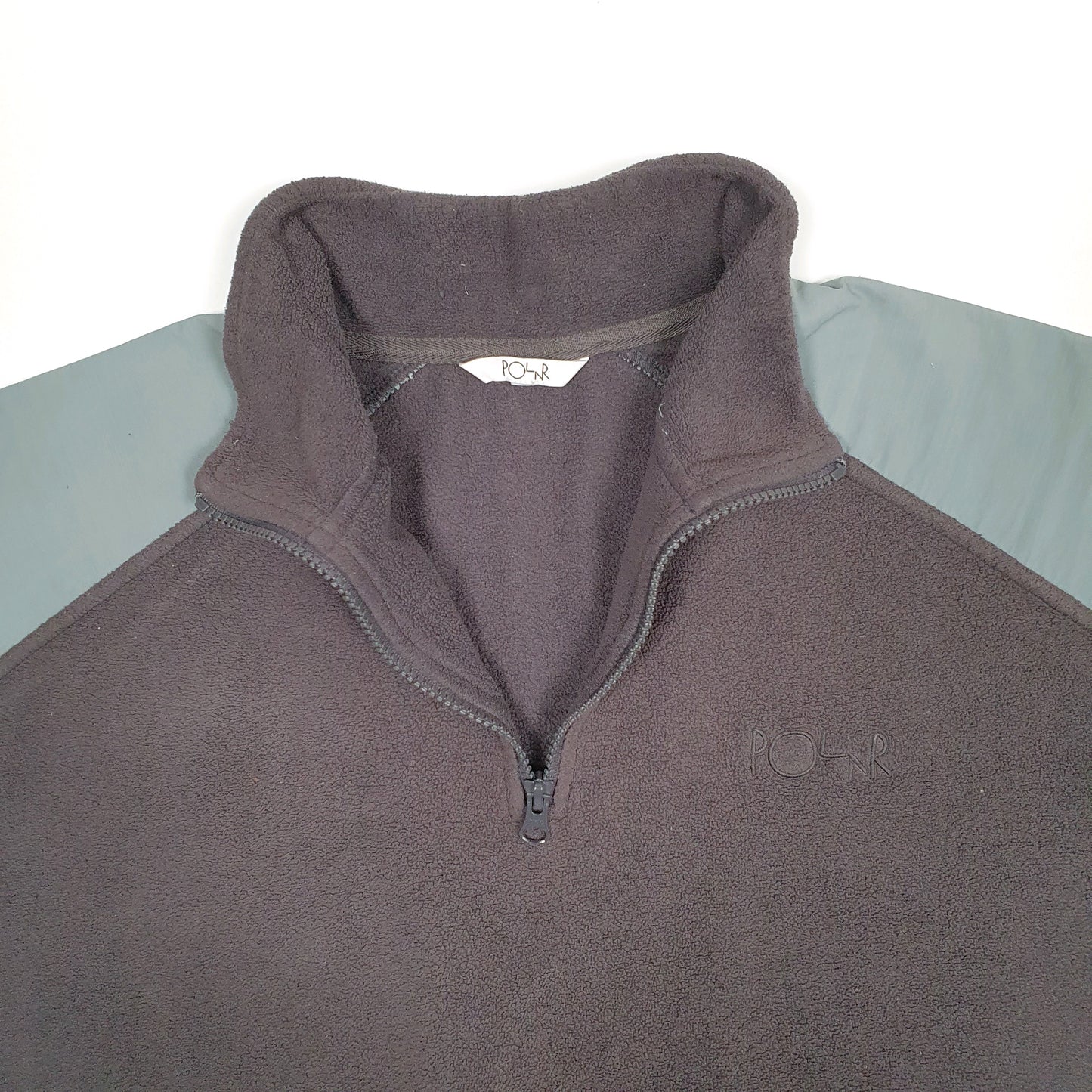 Mens Grey Polar Skate Co  Quarter Zip Jumper