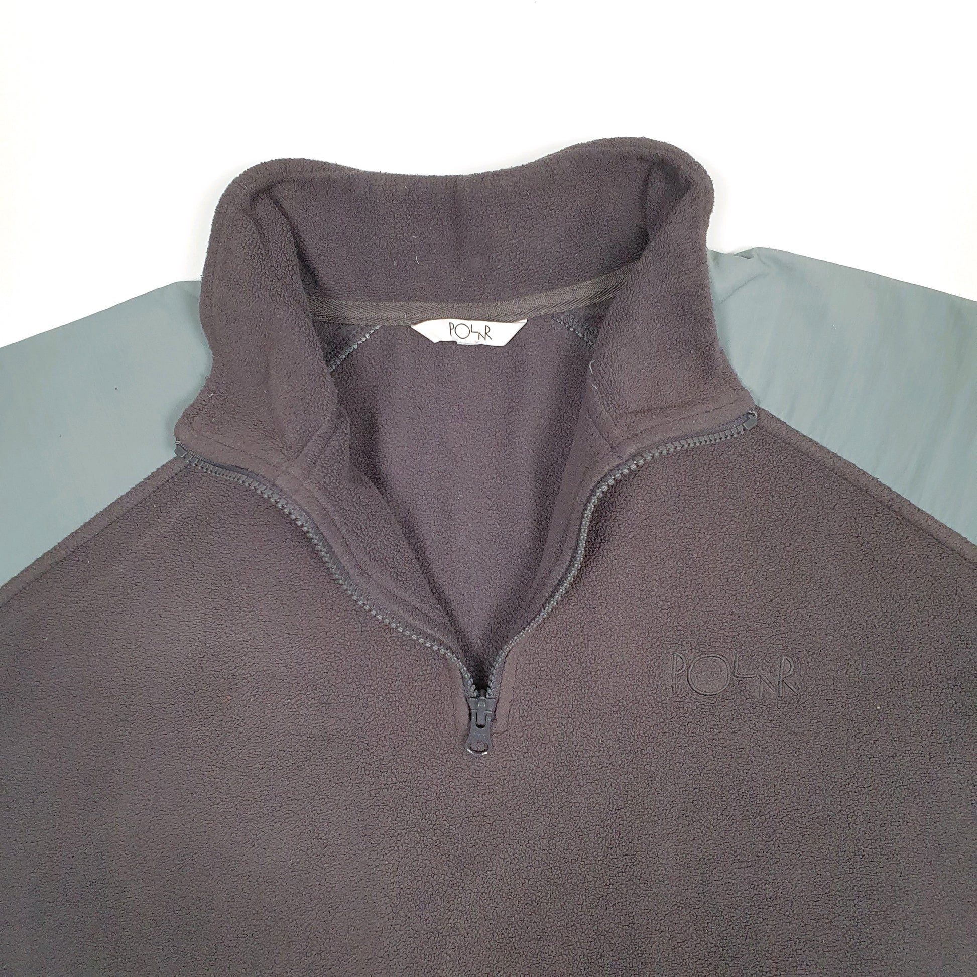 Mens Grey Polar Skate Co  Quarter Zip Jumper