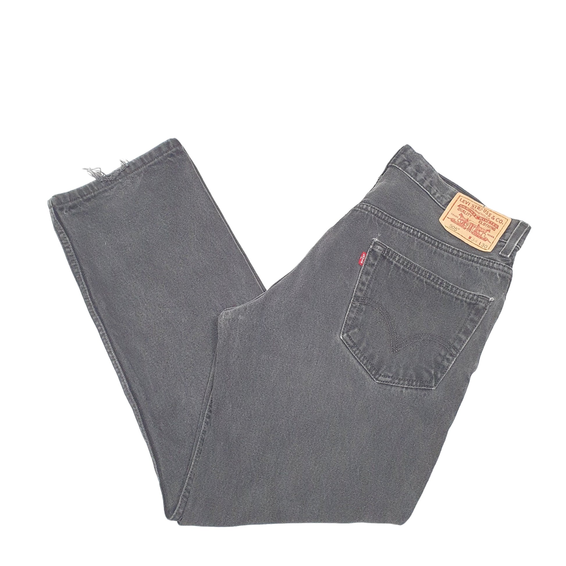Mens Black Levis  505 JeansW34 L30