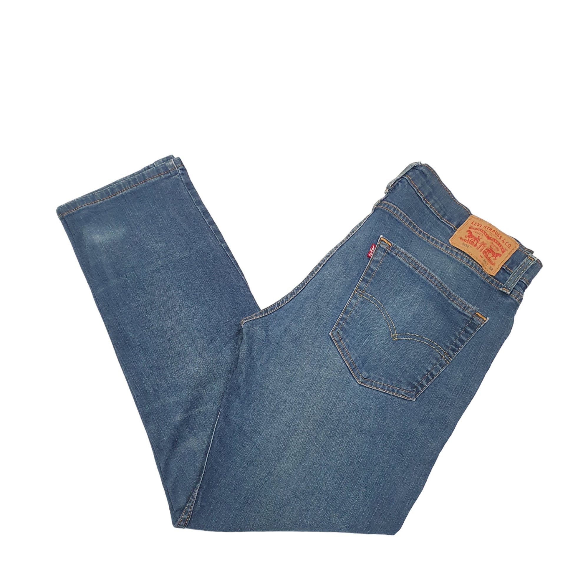 Mens Blue Levis Stretch Tapered 502 JeansW36 L30