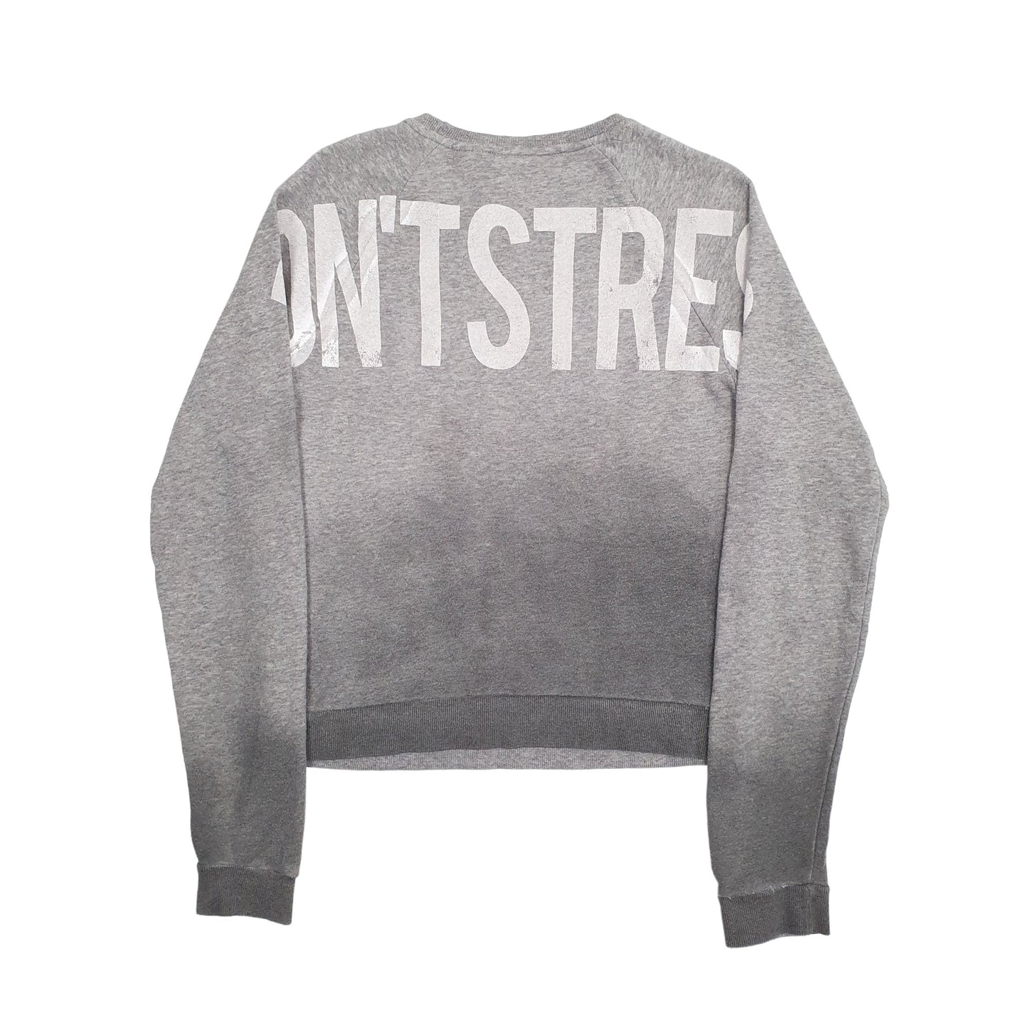 Womens Grey Reebok Don't Stress Crewneck Jumper