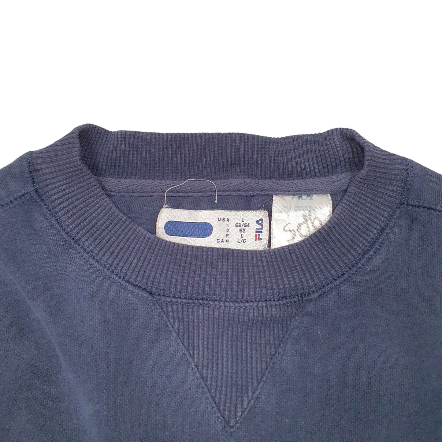 Mens Navy Fila  Crewneck Jumper