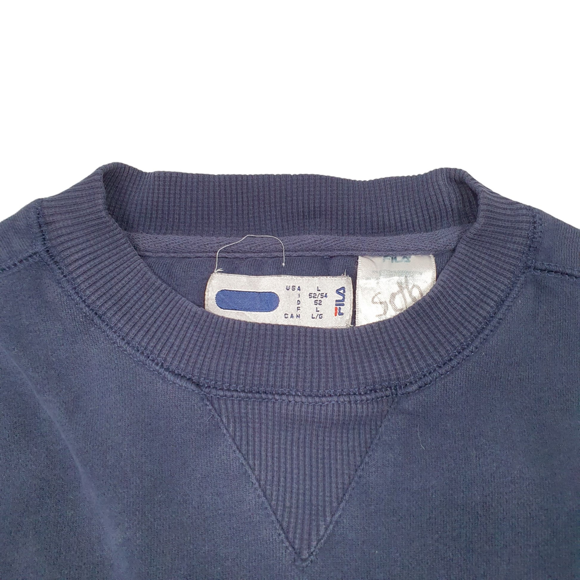 Mens Navy Fila  Crewneck Jumper