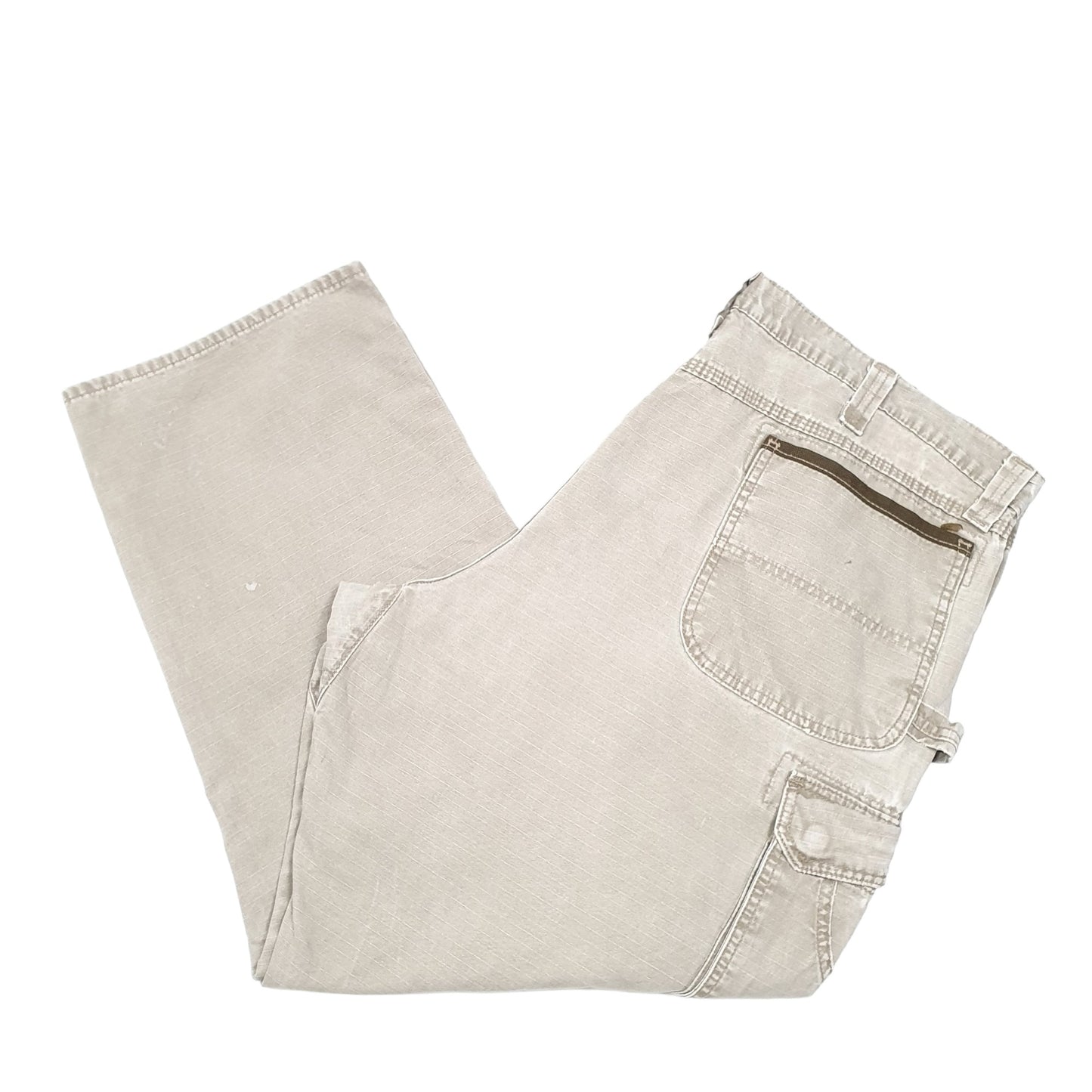 Mens Beige Wrangler Riggs Workwear Ripstop Cargo Trousers