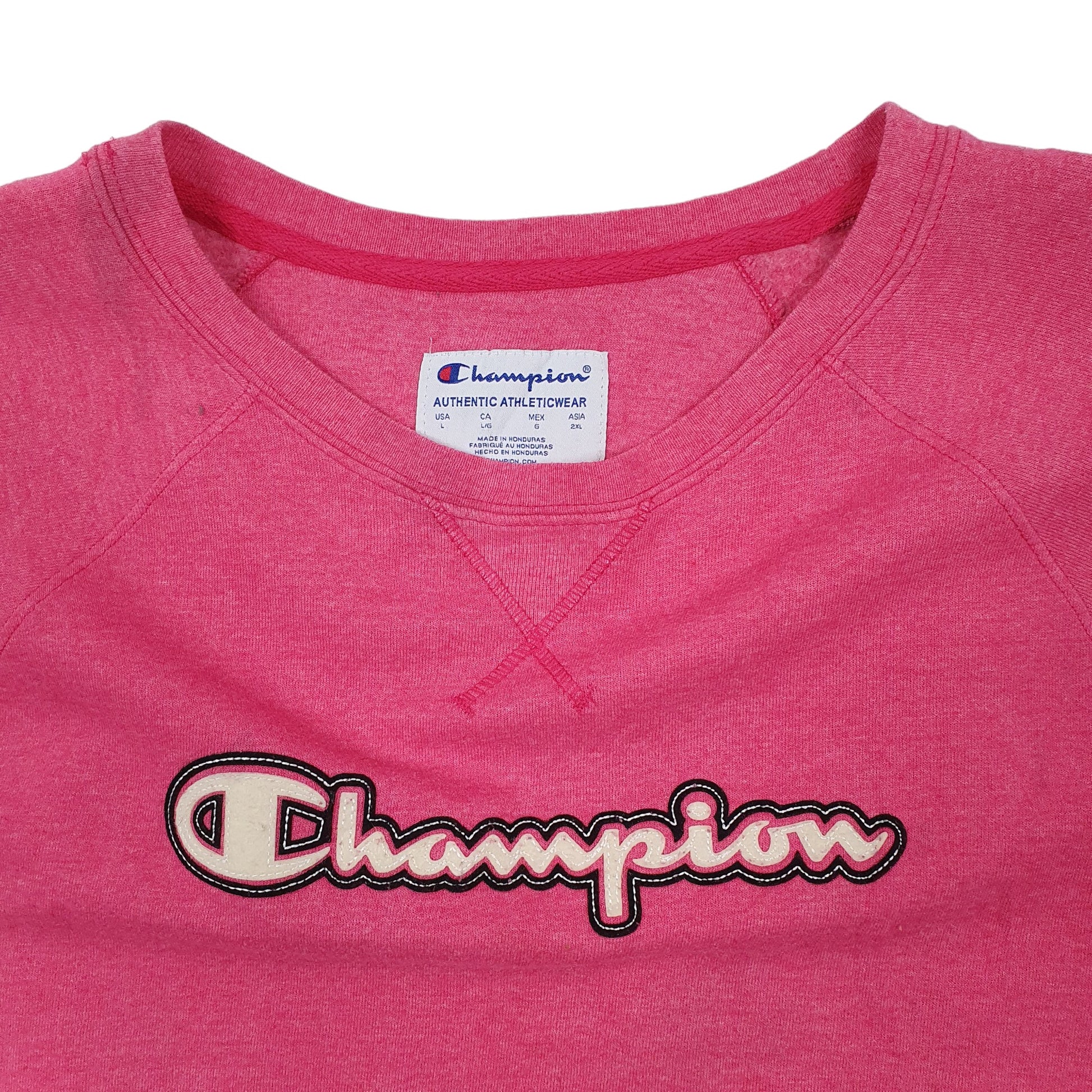 Mens Pink Champion  Crewneck Jumper