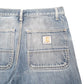 Mens Blue Carhartt Carpenter Cut Offs Denim Shorts
