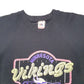 Mens Black Fruit of the Loom Vintage 1990s NFL Minnesota Vikings Crewneck Jumper