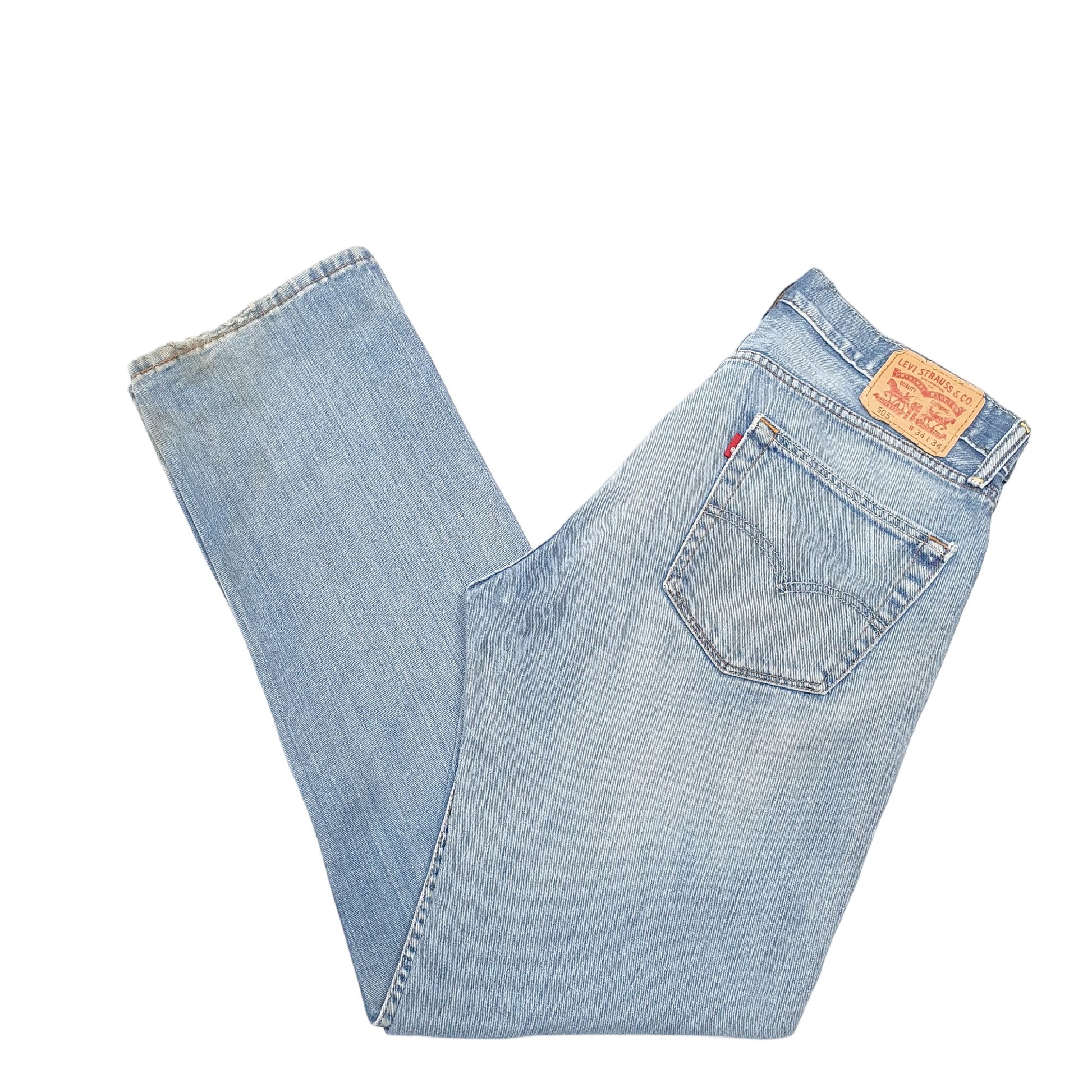 Mens Blue Levis  505 JeansW34 L34