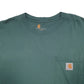 Mens Green Carhartt  Long Sleeve T Shirt