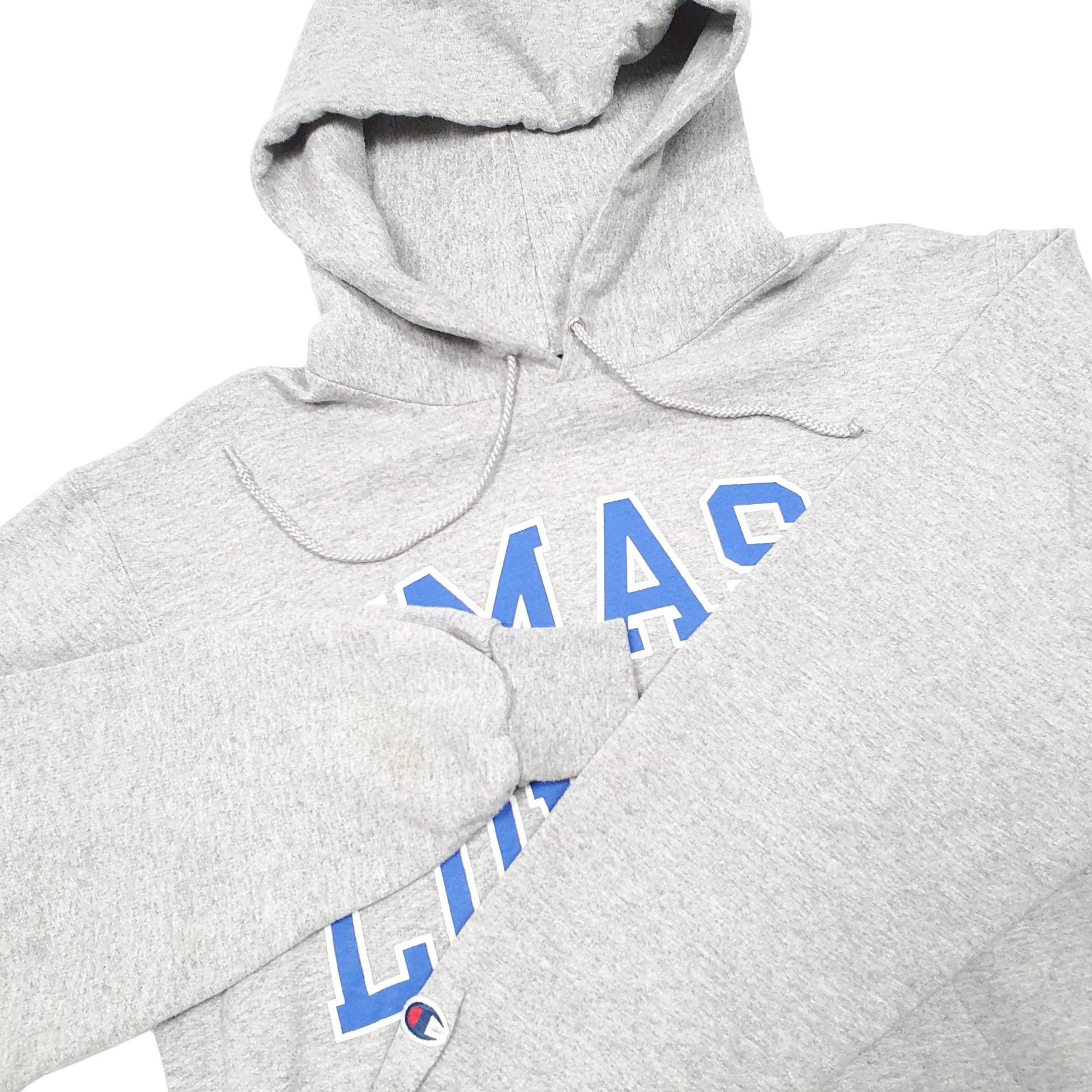 Mens Grey Champion University Of Massachusettes Lowell Hoodie Jumper