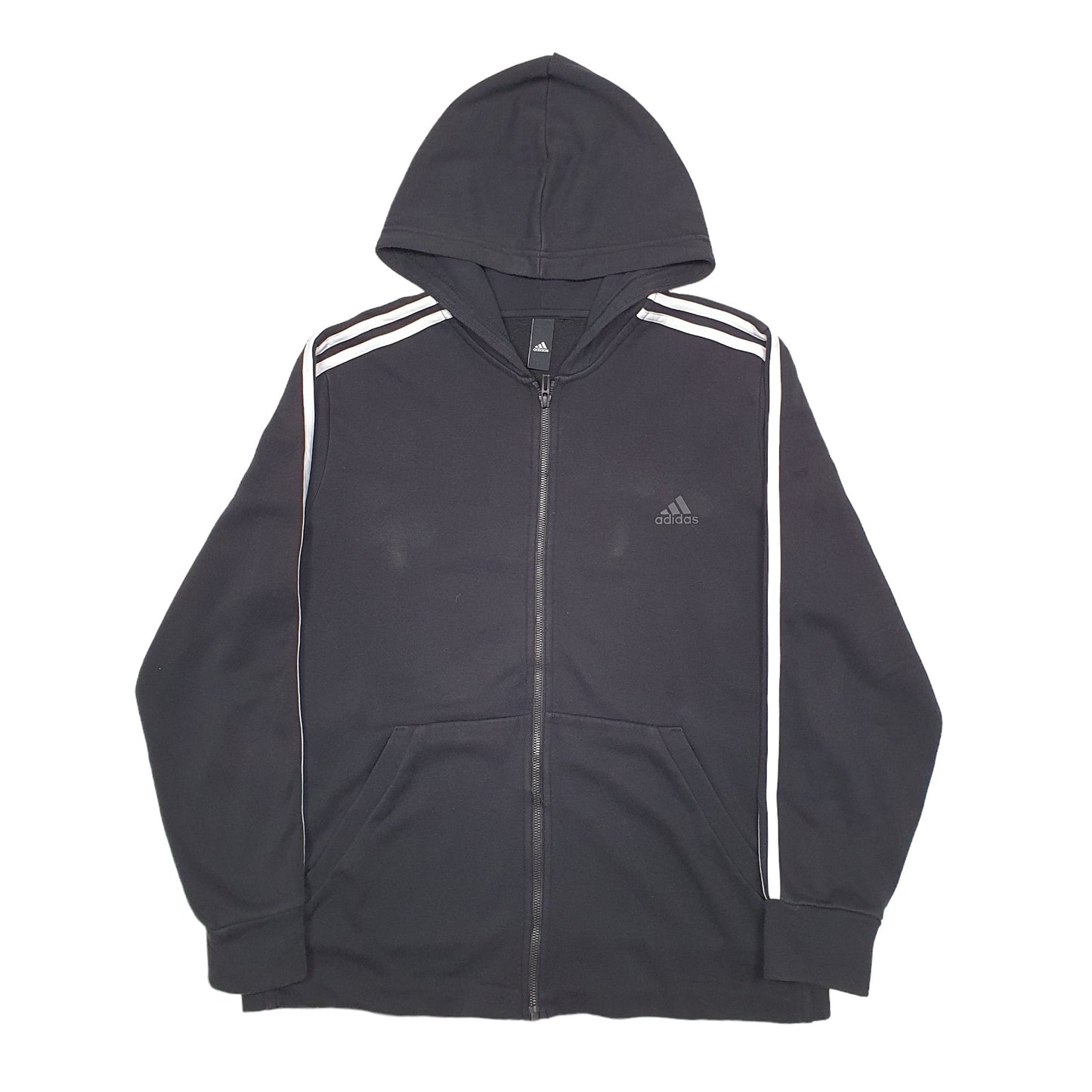 Mens Black Adidas  Full Zip Jumper