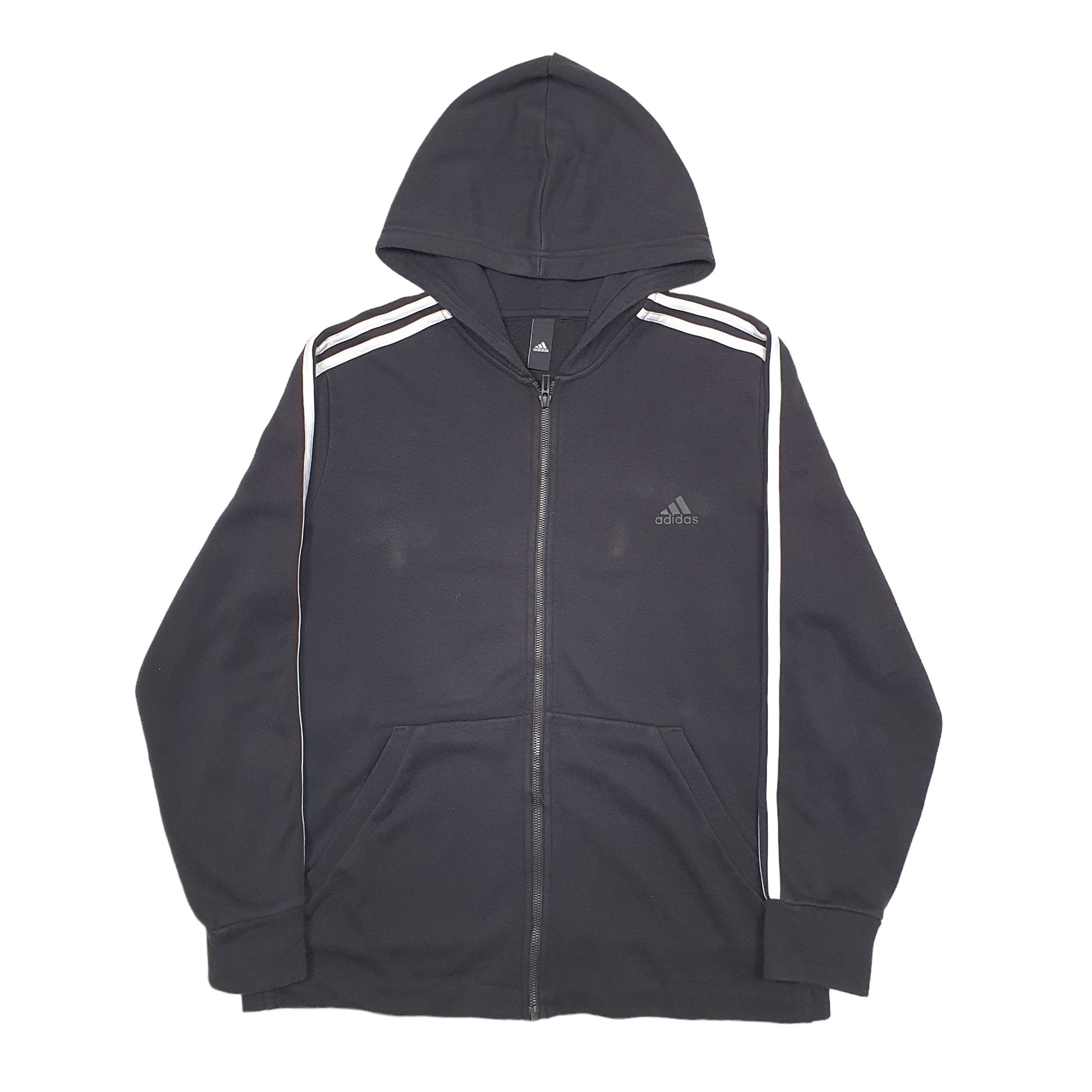 Mens Black Adidas  Full Zip Jumper