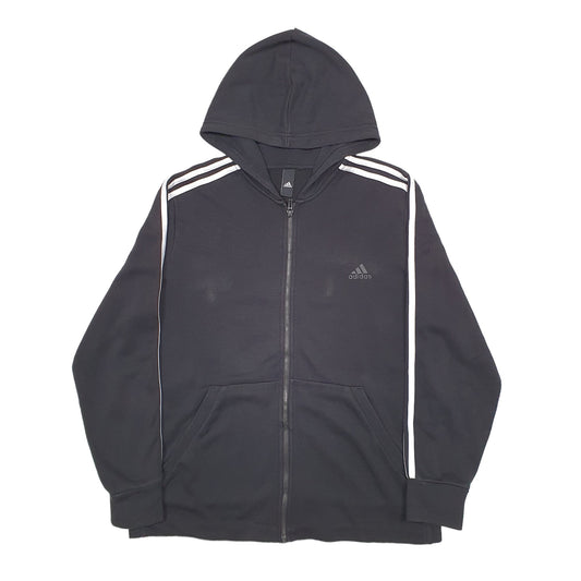 Mens Black Adidas  Full Zip Jumper