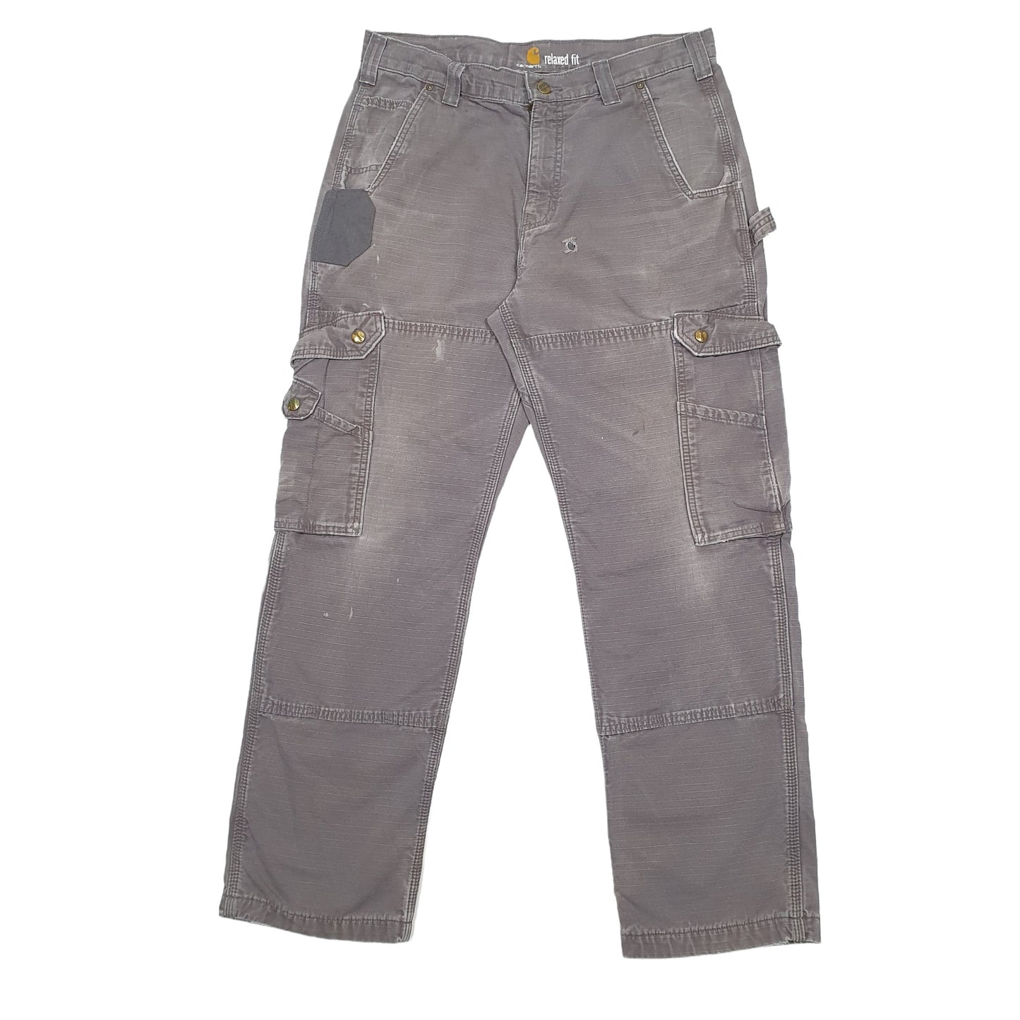 Mens Grey Carhartt Lined Winter Thermal Cargo Trousers