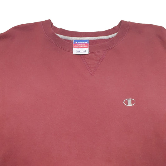 Mens Burgundy Champion  Crewneck Jumper