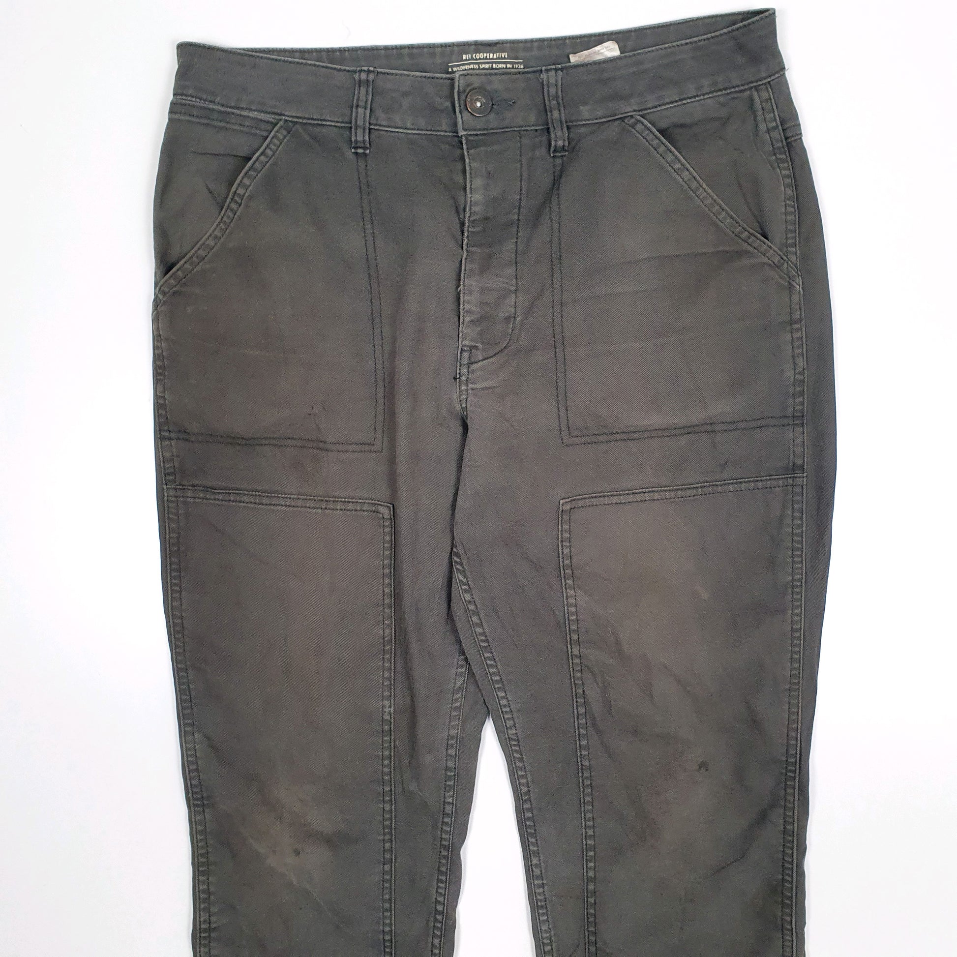 Womens Grey REI Cooperative Double Knee Carpenter Trousers