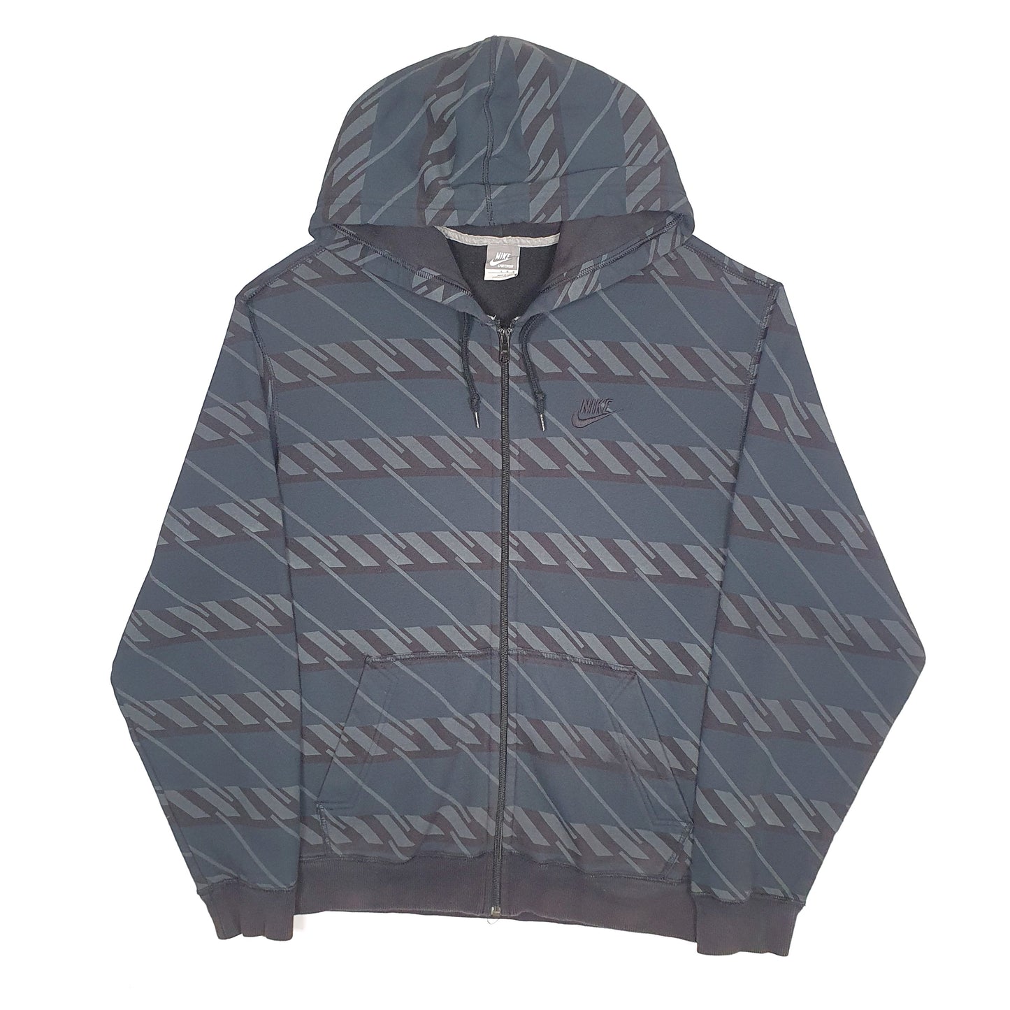 Mens Black Nike Vintage 2000s Y2K Tech Hoodie Full Zip Jumper