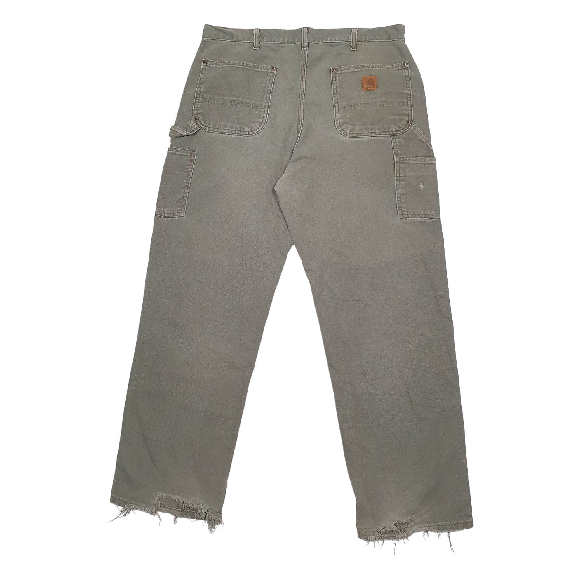 Mens Khaki Carhartt Double Knee B136 Carpenter Trousers