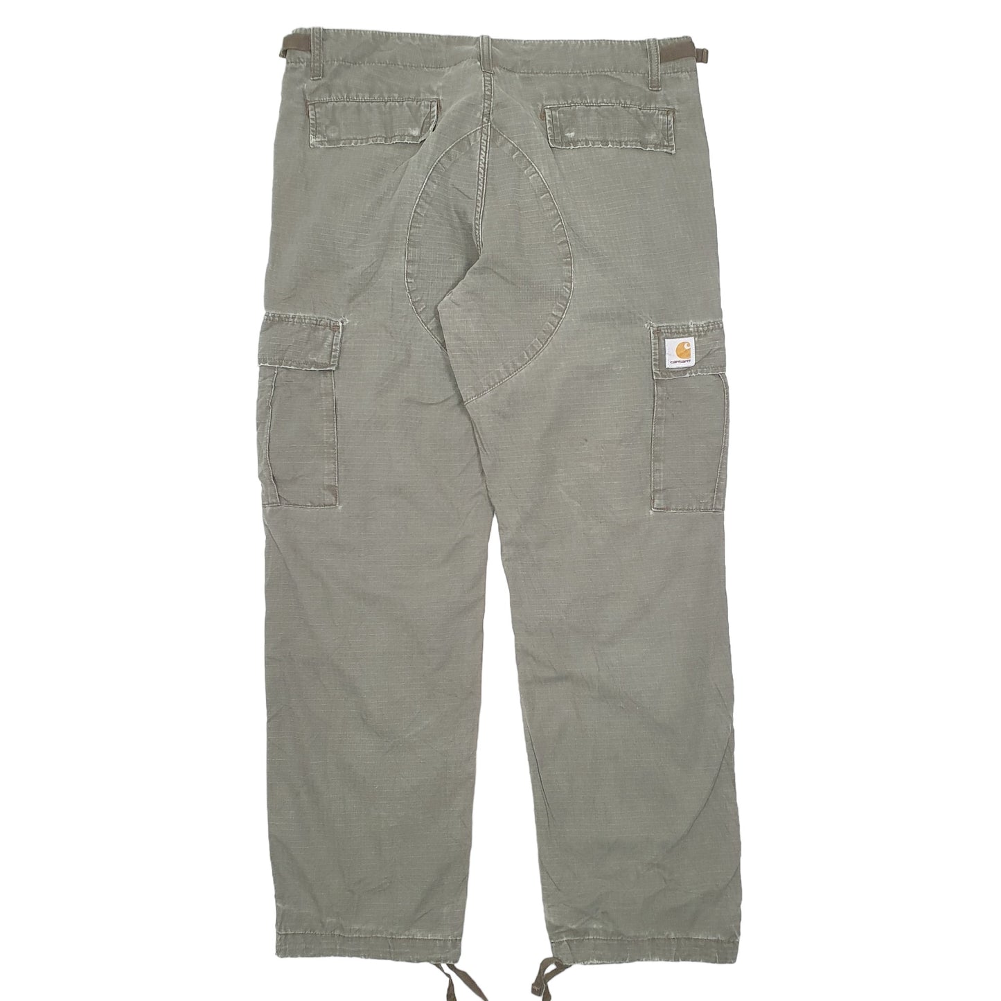 Mens Khaki Carhartt Aviation Pant Ripstop Combat WIP Cargo Trousers