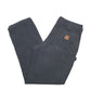 Mens Black Carhartt B111 Lined Thermal Winter Carpenter Trousers